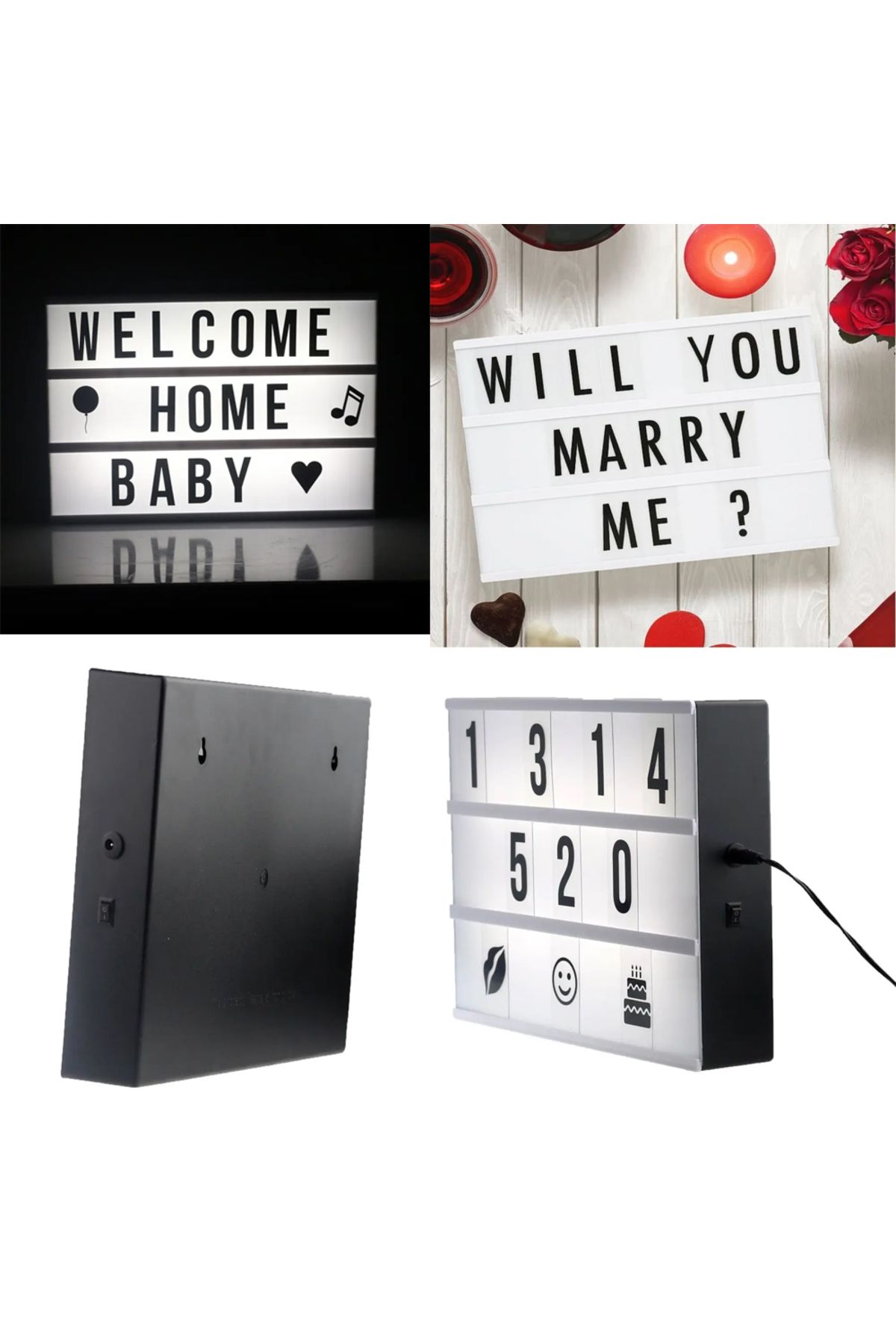 DENİZBİLİŞİM A4 Led Işıklı Yazı Panosu Lightbox