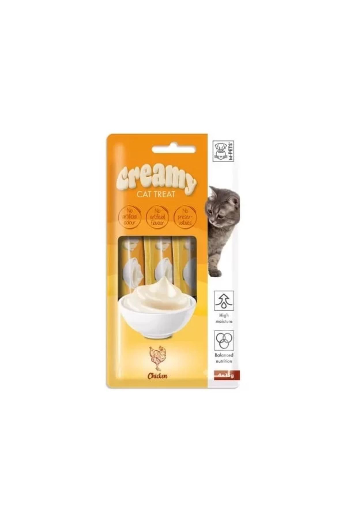 TREND M-Pets Creamy Tavuklu Sıvı Kedi Ödülü 15 Gr 4 Adet