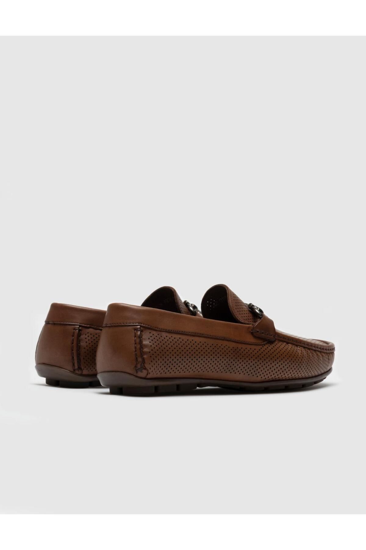 Cabani-Genuine Leather Tan Men's Shoes 3