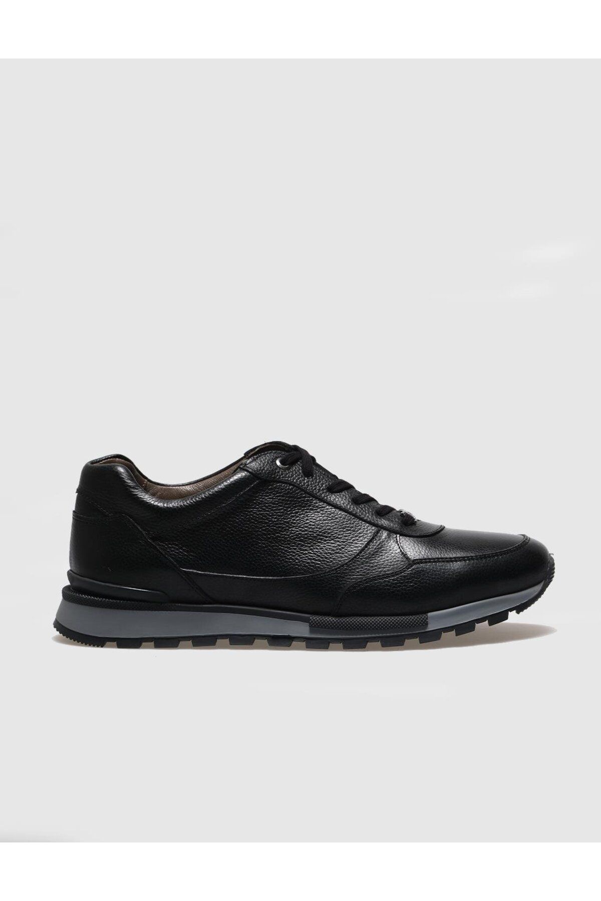 Cabani-Genuine Leather Black Lace-Up Men's Sports Shoes 1