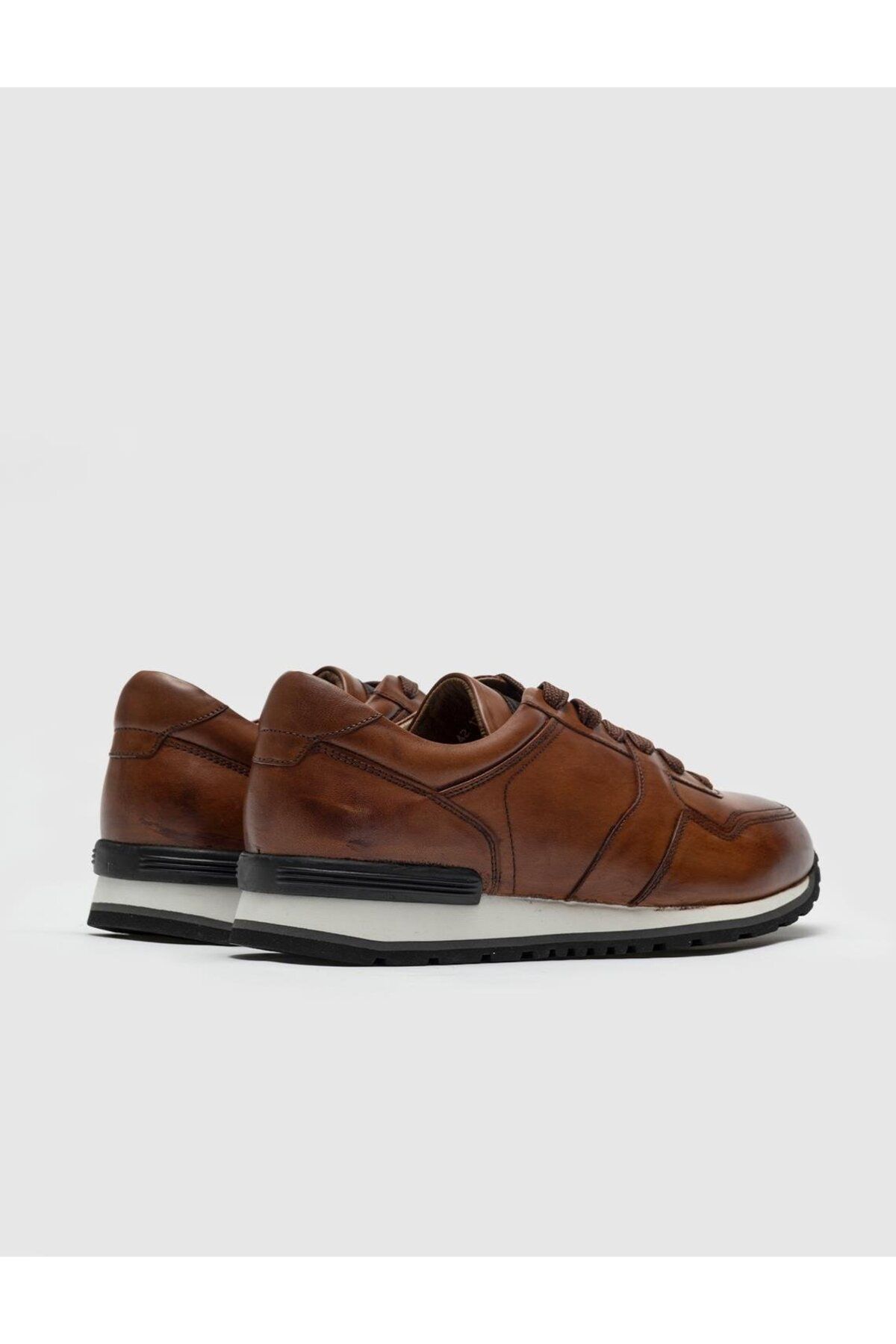 Cabani-Latex Sole Genuine Leather Tan Lace-Up Men's Sports Shoes 3