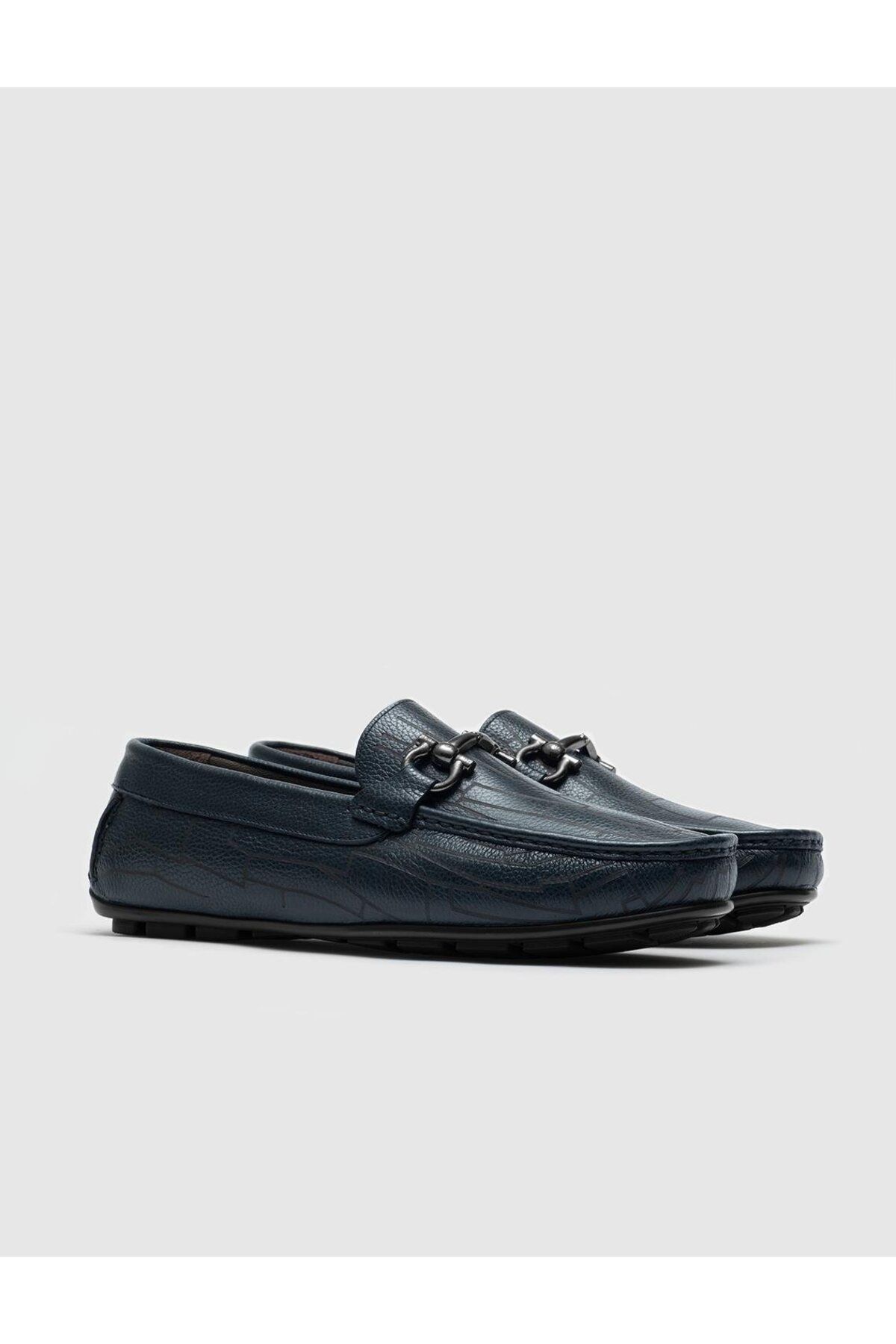 لوفر آبی مردانه Loafer Navy Lavy اورجینال Cabani