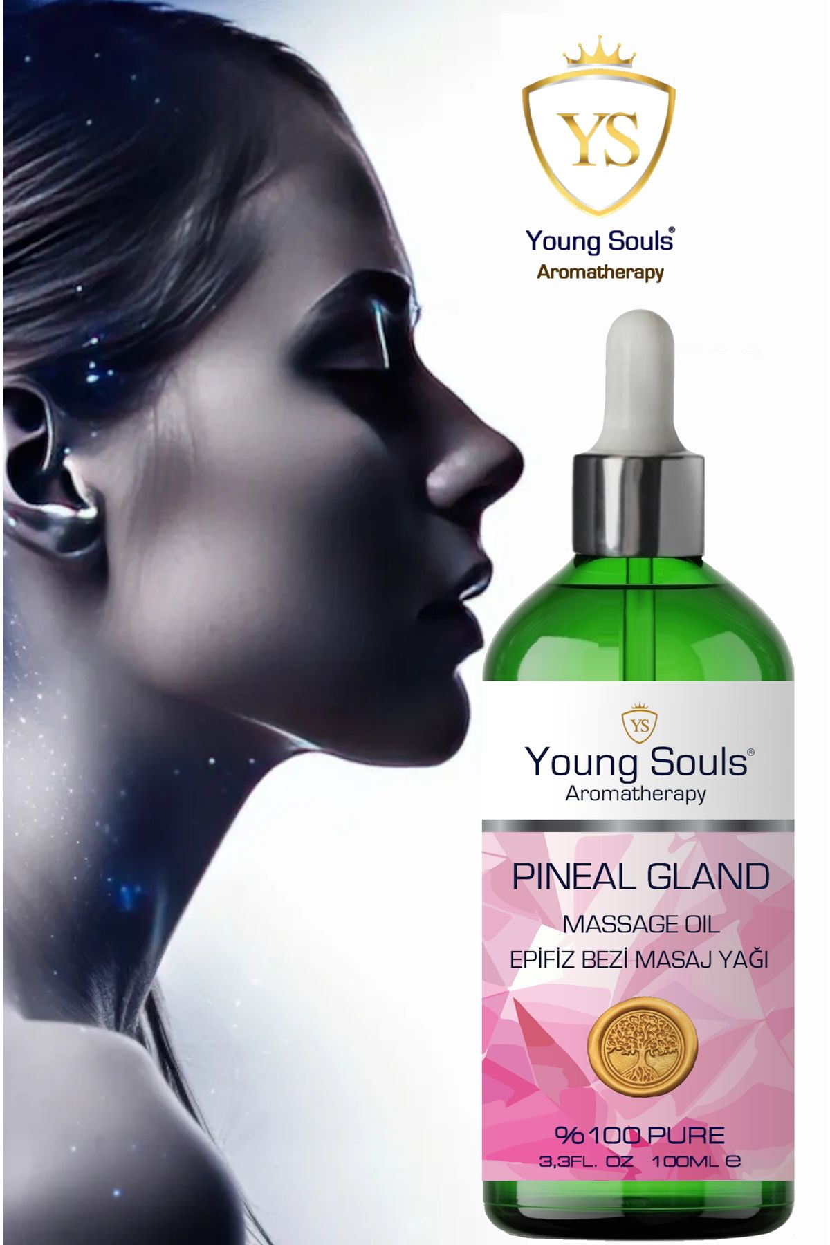 YOUNG SOULS Aromatherapy Pineal Gland Massage Oil Epifiz Bezi Masaj Yağı 100 ml