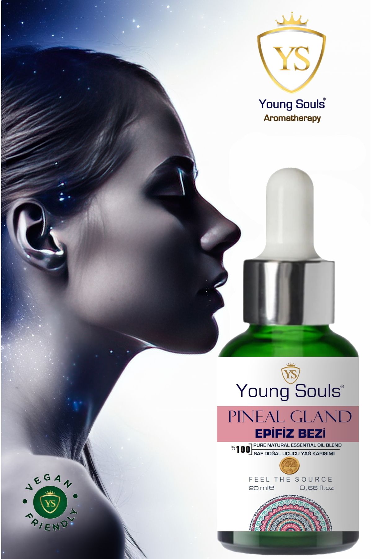 YOUNG SOULS Aromatherapy Pineal Gland Essential Oil Blend Epifiz Bezi Uçucu Yağ Karışım 20ml