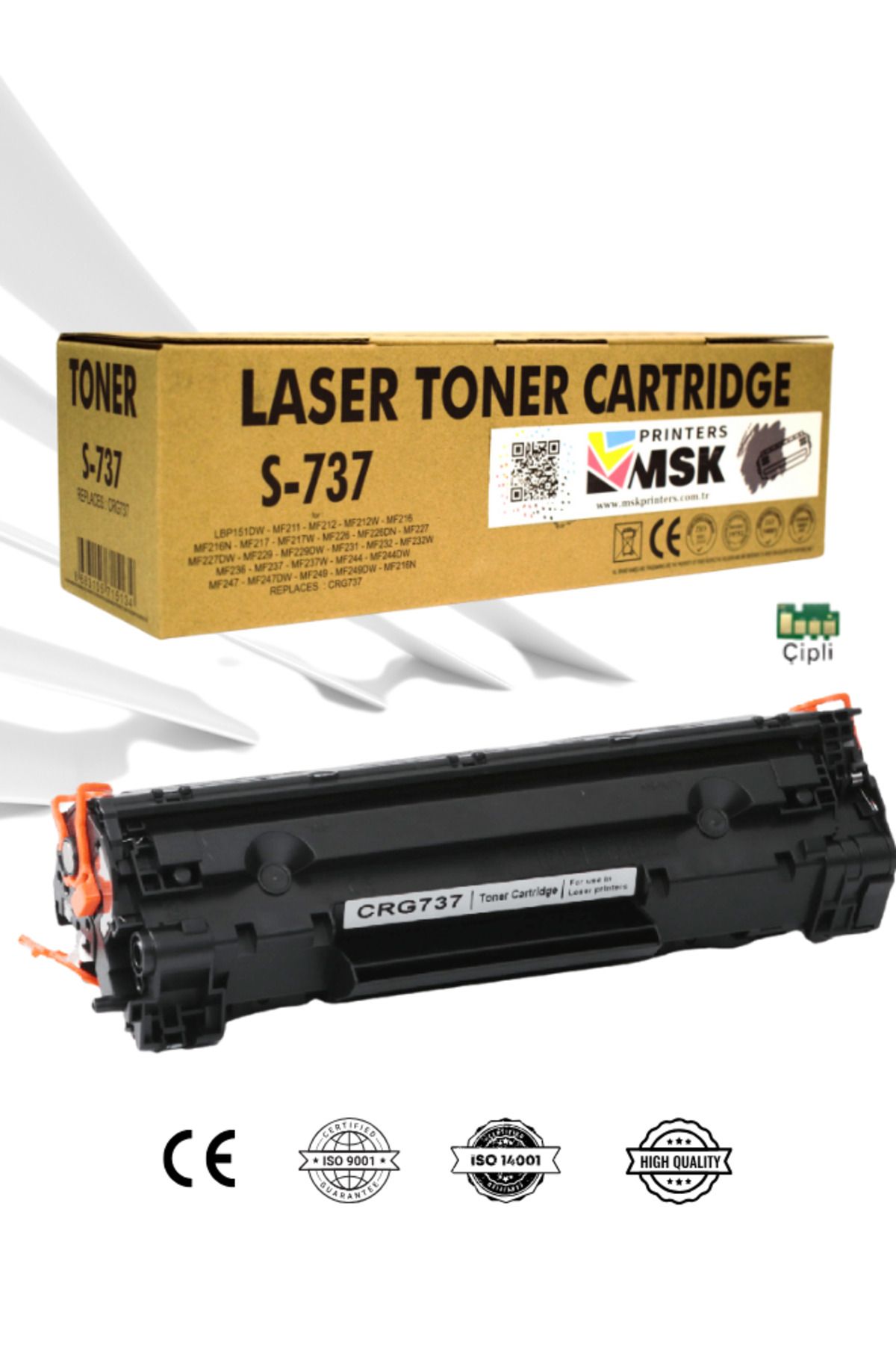 msk printers Crg 737 Siyah Muadil Toner