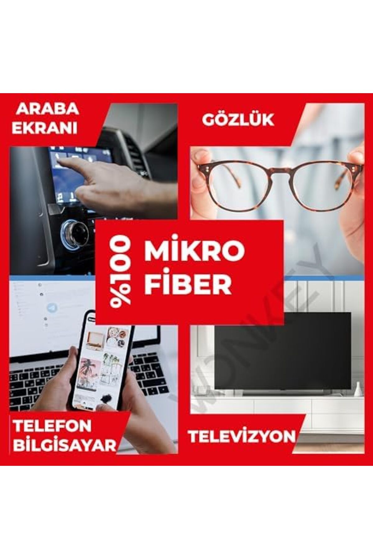 STOREMAX EMLshop 30x30 cm) (2 Adet Temizleme Bezi Bezi, Mikrofiber için Silme Hassas Yüzeyler ve Diğer LCD