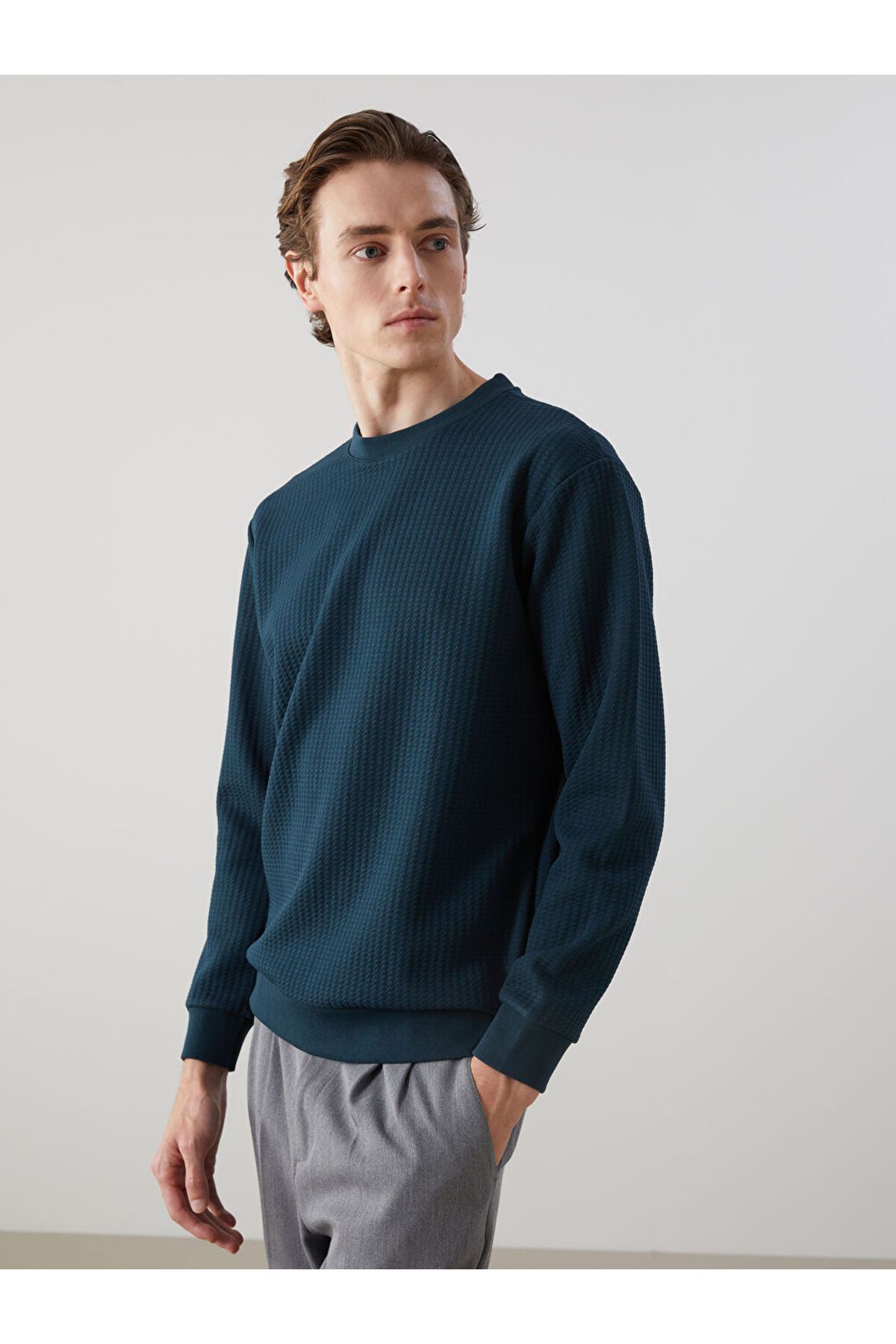 LC Waikiki Bisiklet Yaka Uzun Kollu Erkek Sweatshirt