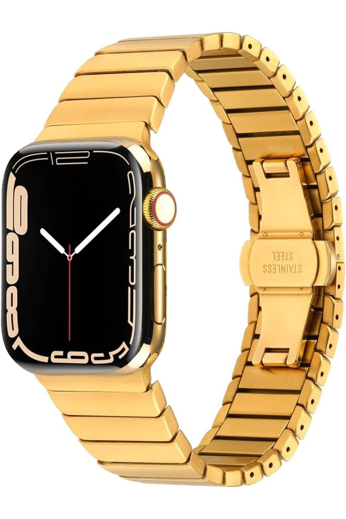 STOREMAX shopwave  İle Uyumlu Watch 42mm Kordon KRD-79 Metal Strap Kayış Gold HTCshop 1005813