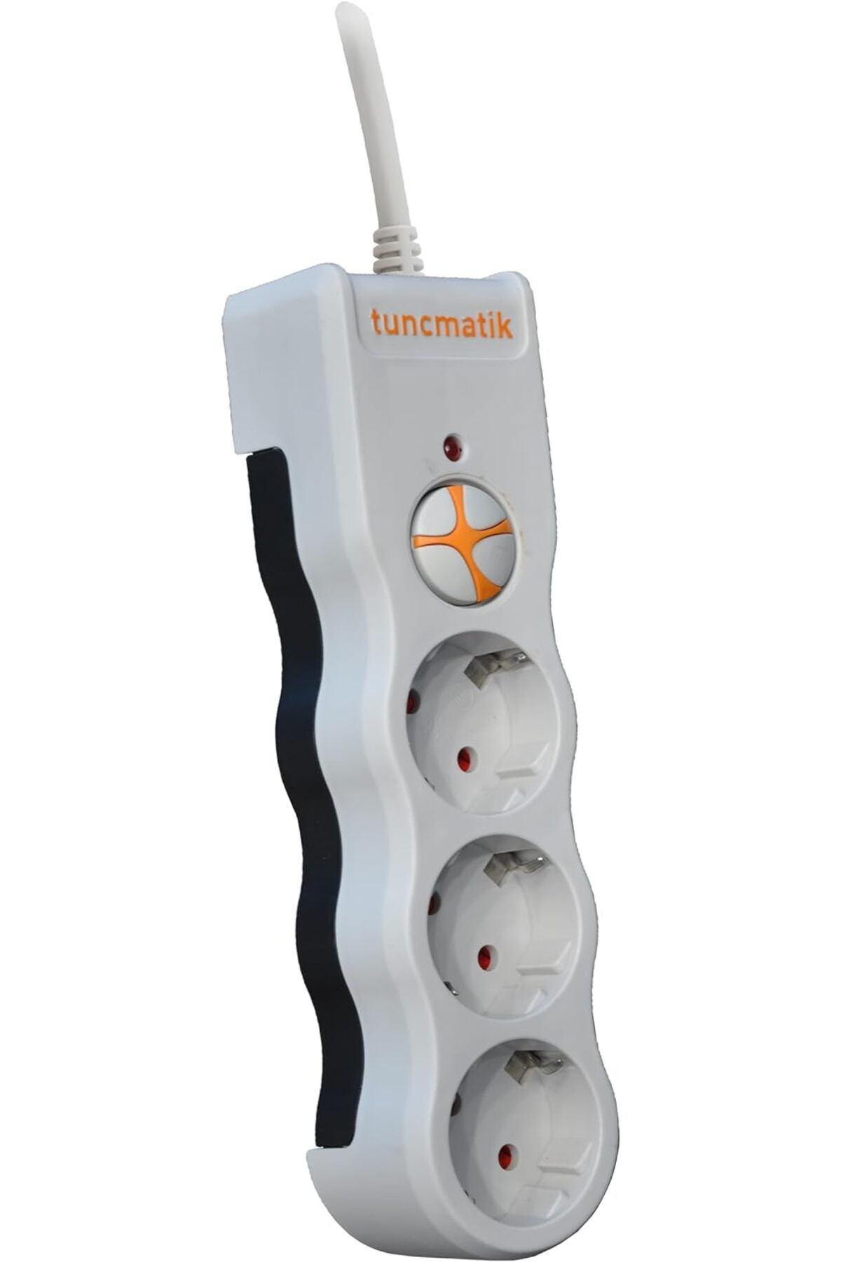 yenibagshop TSK19009 POWERSURGE 3-SURGE PROTECTION PLUG-1050 JOULE-WITH CABLE BEYAZ