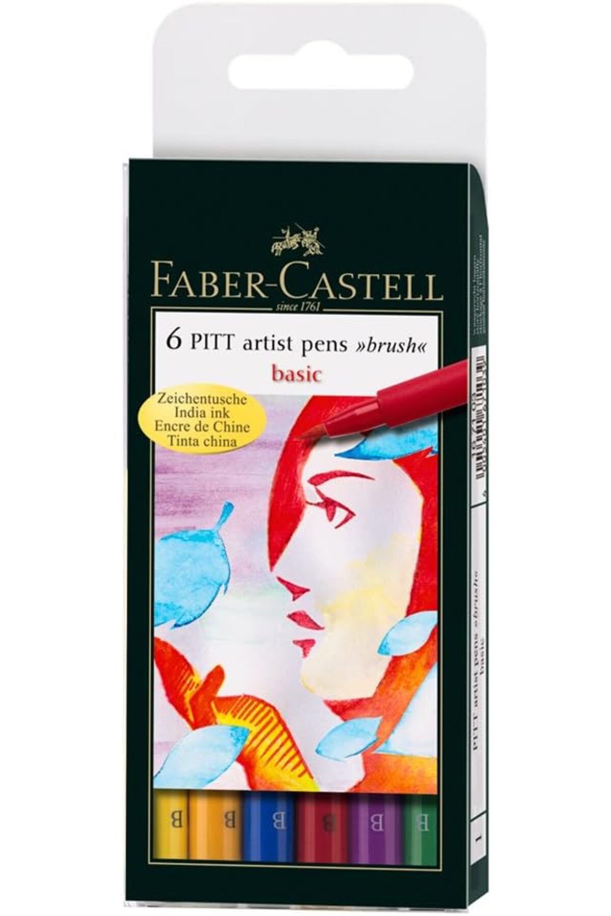 STOREMAX daliashops Faber Castell Pitt Artist Pens Brush 6'lı Ana Renk Star Collection 542167
