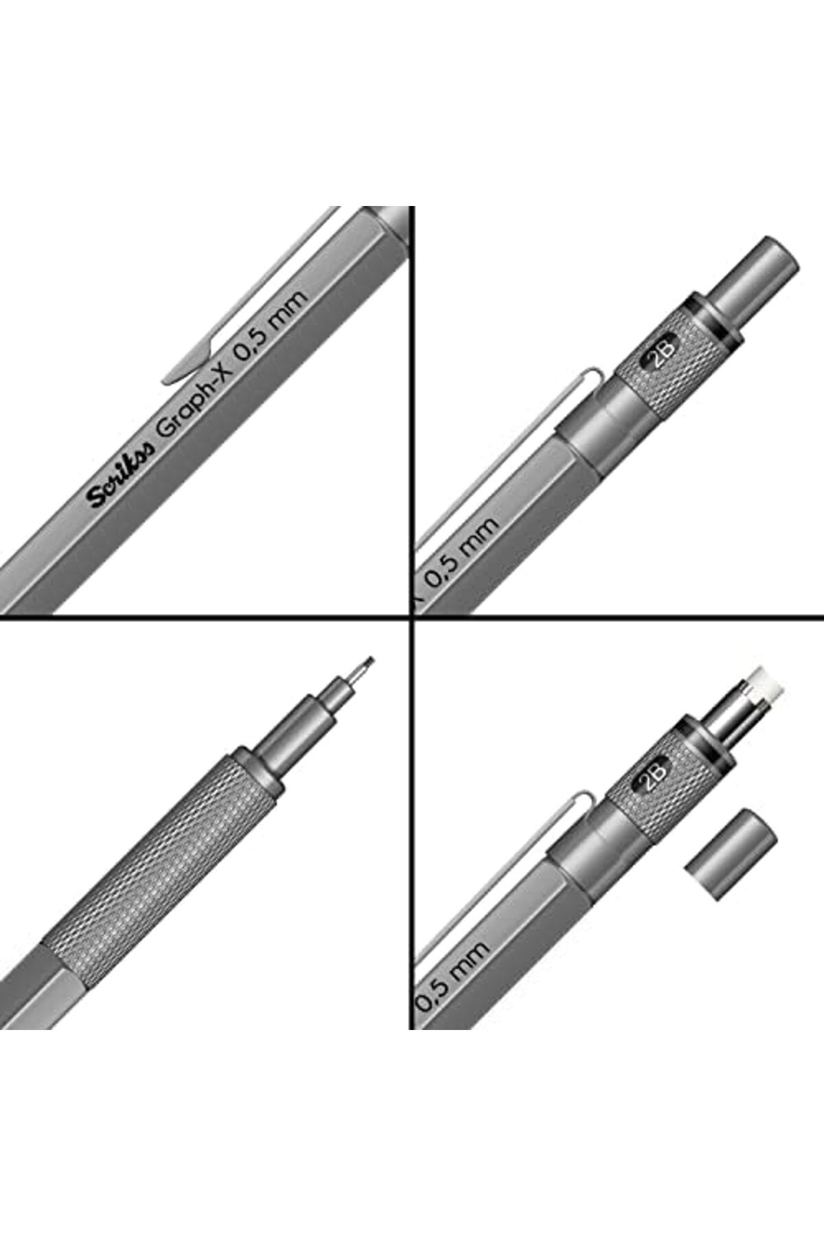 MERTONLİNE-Mrtshop Office Graphx Mechanical Pencil Lead Grey 0.5 mm Newxdesingx 529847 2