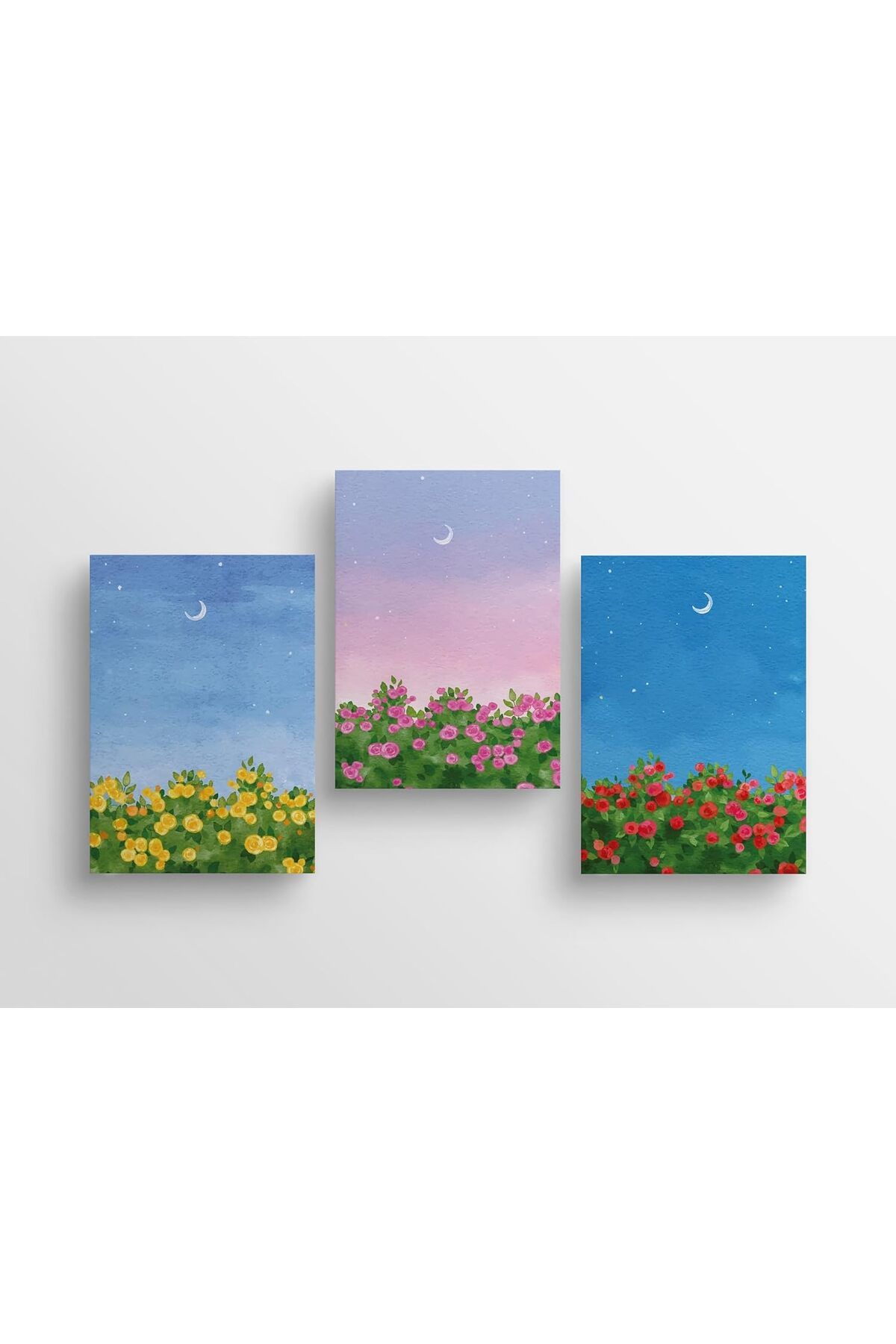 STOREMAX buxystorem Çiçekler - 3'lü Defter Seti, 13x21cm, A5, Çizgili trendymx 999662