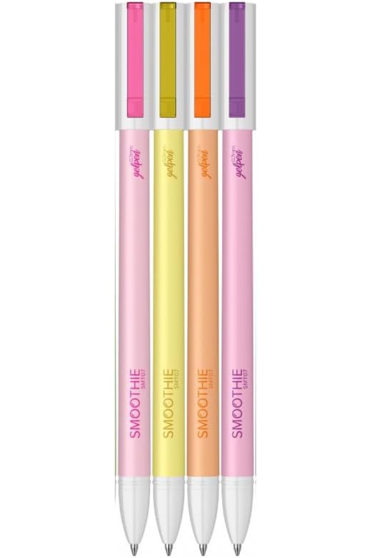 STOREMAX sellbuystore Smoothie 4`lü Mor-Pembe-Turuncu-Sarı Jel Kalem Seti - Blister Kutulu 1053513