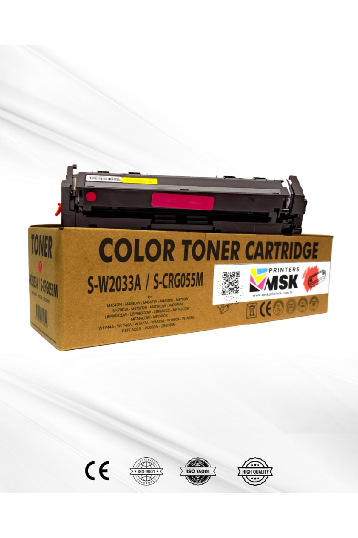 msk printers I-Sensys LBP664CX Muadil Kırmızı Toner Çipsiz