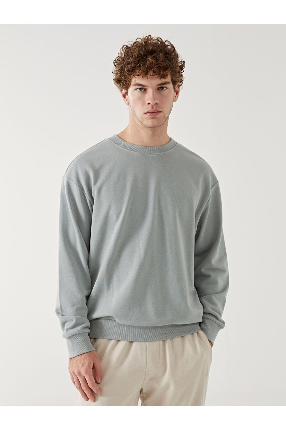 LC Waikiki Bisiklet Yaka Uzun Kollu Erkek Sweatshirt