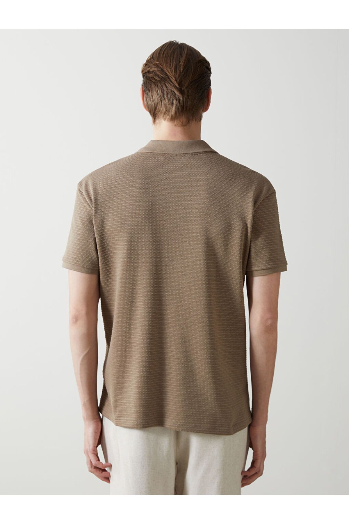 LC Waikiki-Koszulka męska LCW Vision Polo Collar z krótkim rękawem i czesaną bawełną 4