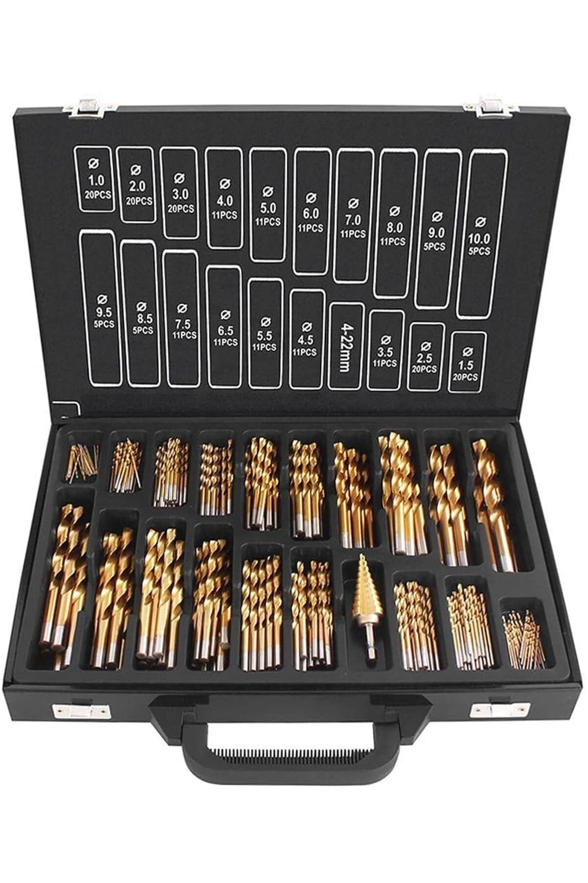 STOREMAX cmllashop Matkap HSS Tin Kaplı Ucu Seti, 1-10, 231 Parça 542093
