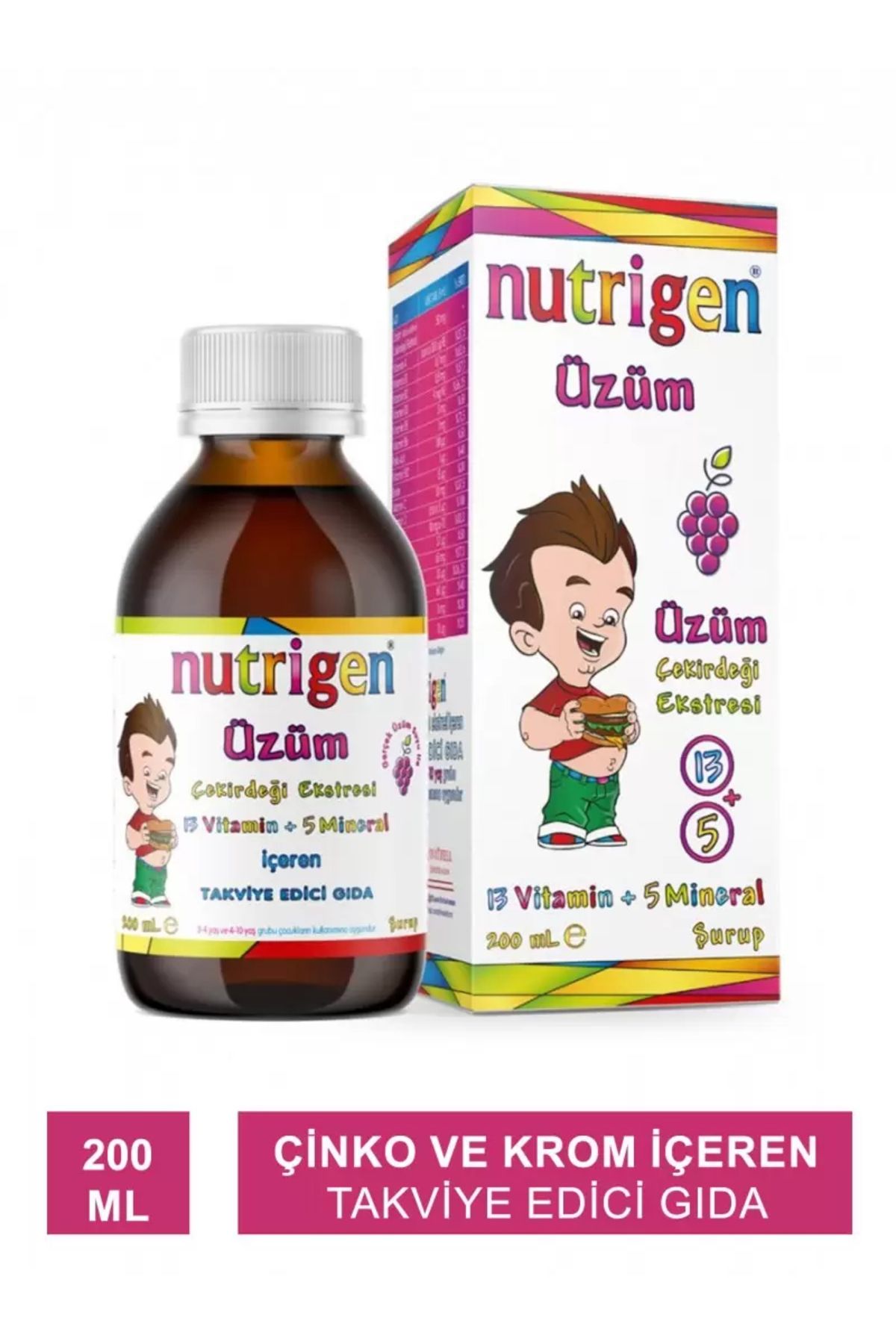 Nutrigen Üzüm Çekirdeği Ekstreli Şurup 200 ml