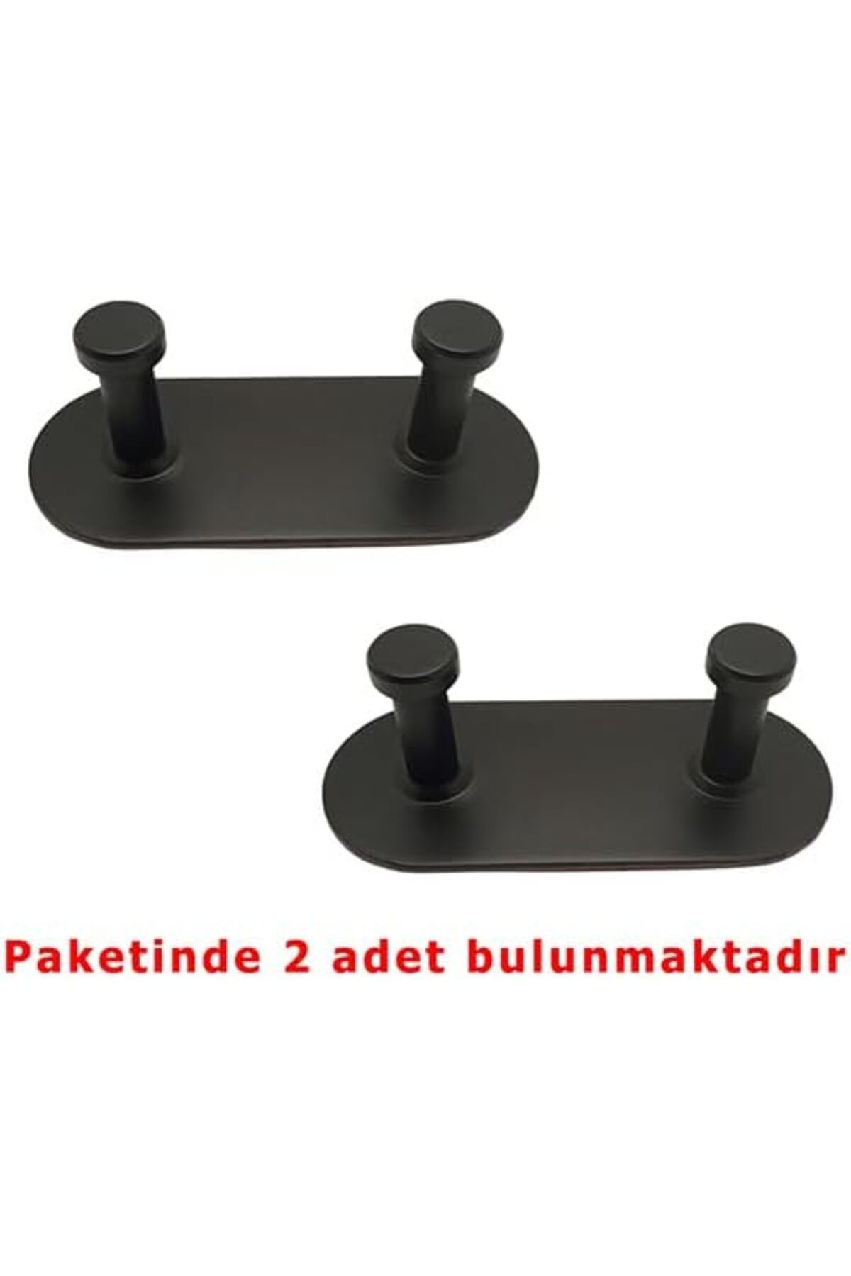 STOREMAX EMLshop Li Paket Siyah 2 Mantar Mat Banyo Askılık Havlu Bornoz Yapışkanlı Yeni VDesing 986362