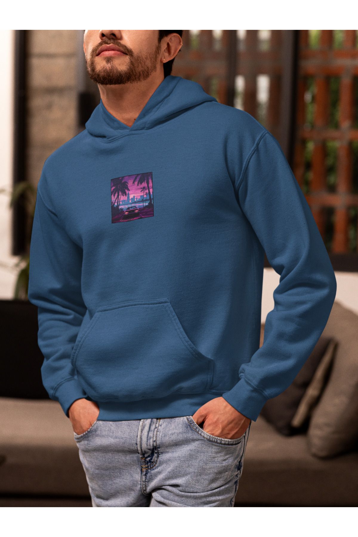 Vagonet Unisex Car 2 Baskılı Hoodie / Kapüşonlu Sweatshirt