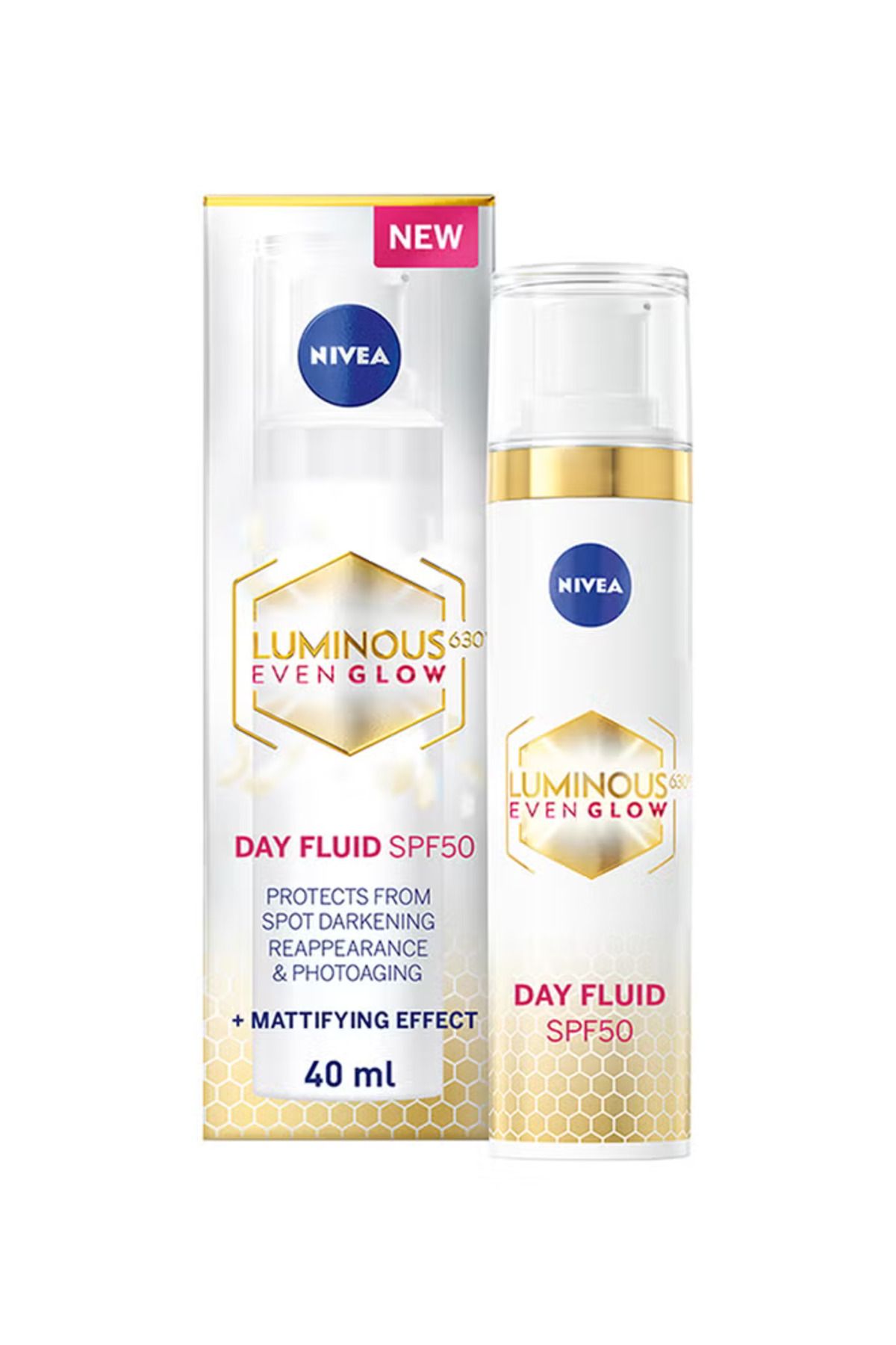 NIVEA-Luminous 630 Even Glow Face Day Fluid With SPF 50 Clear 40ml 1