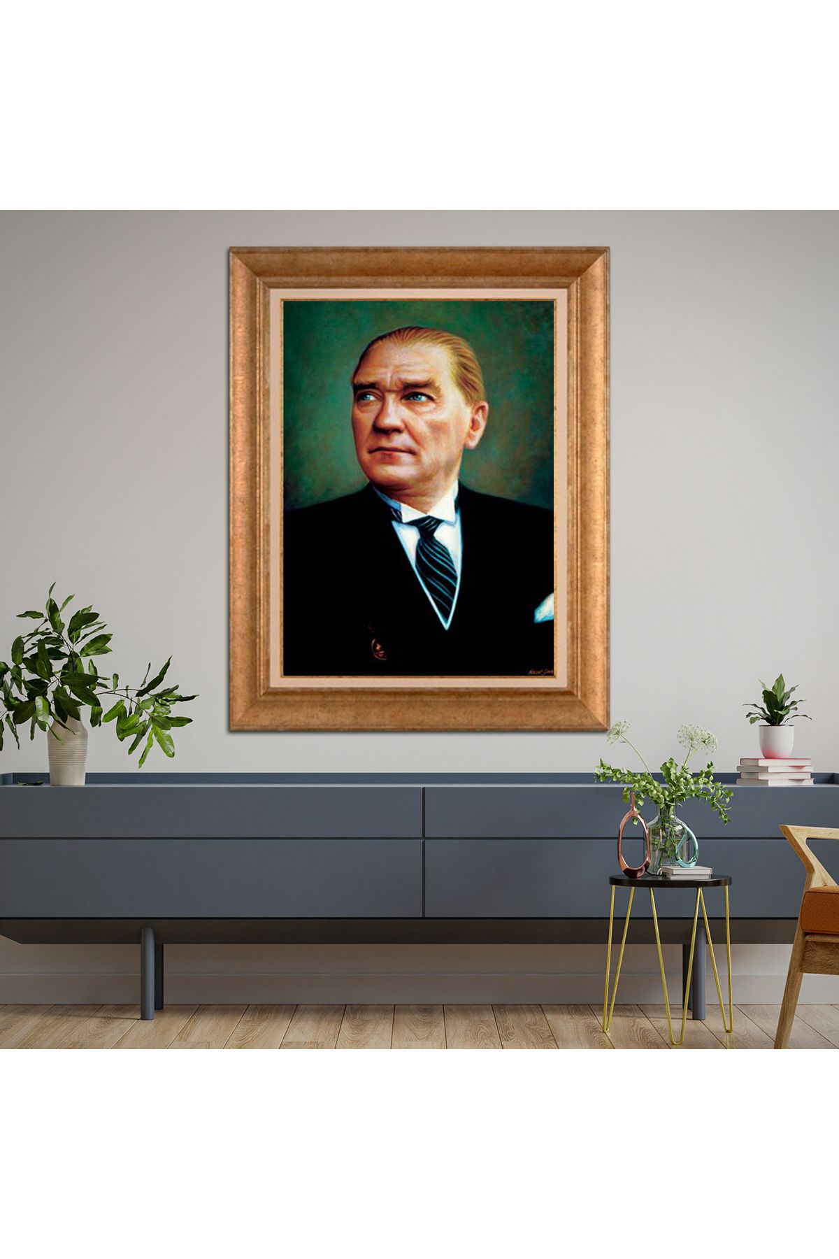 giyense ÖZEL TASARIM ÇERÇEVELİ PASPARTULU TABLO A3349