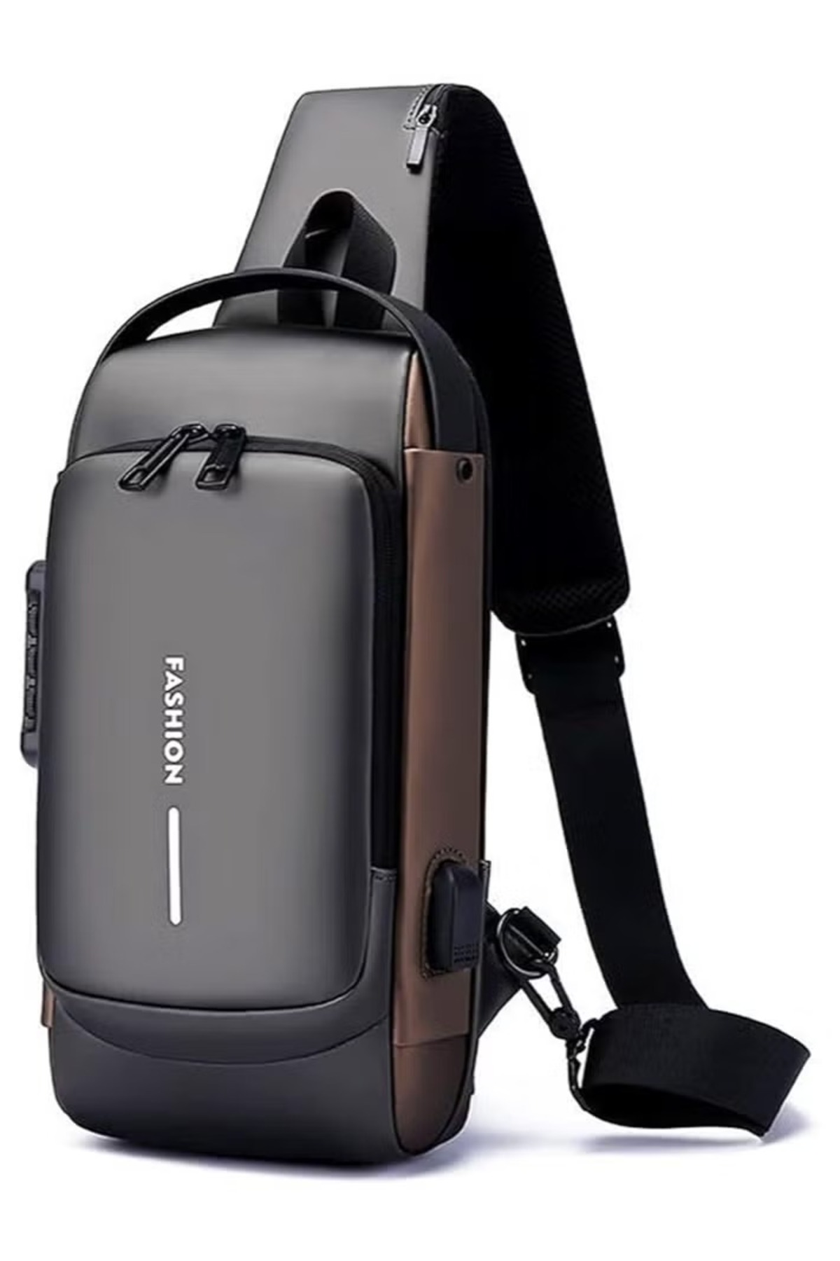 Primo Plus حقيبة ظهر مضادة للسرقة باللونين الأسود والبني، حقيبة ظهر مقاومة لل...