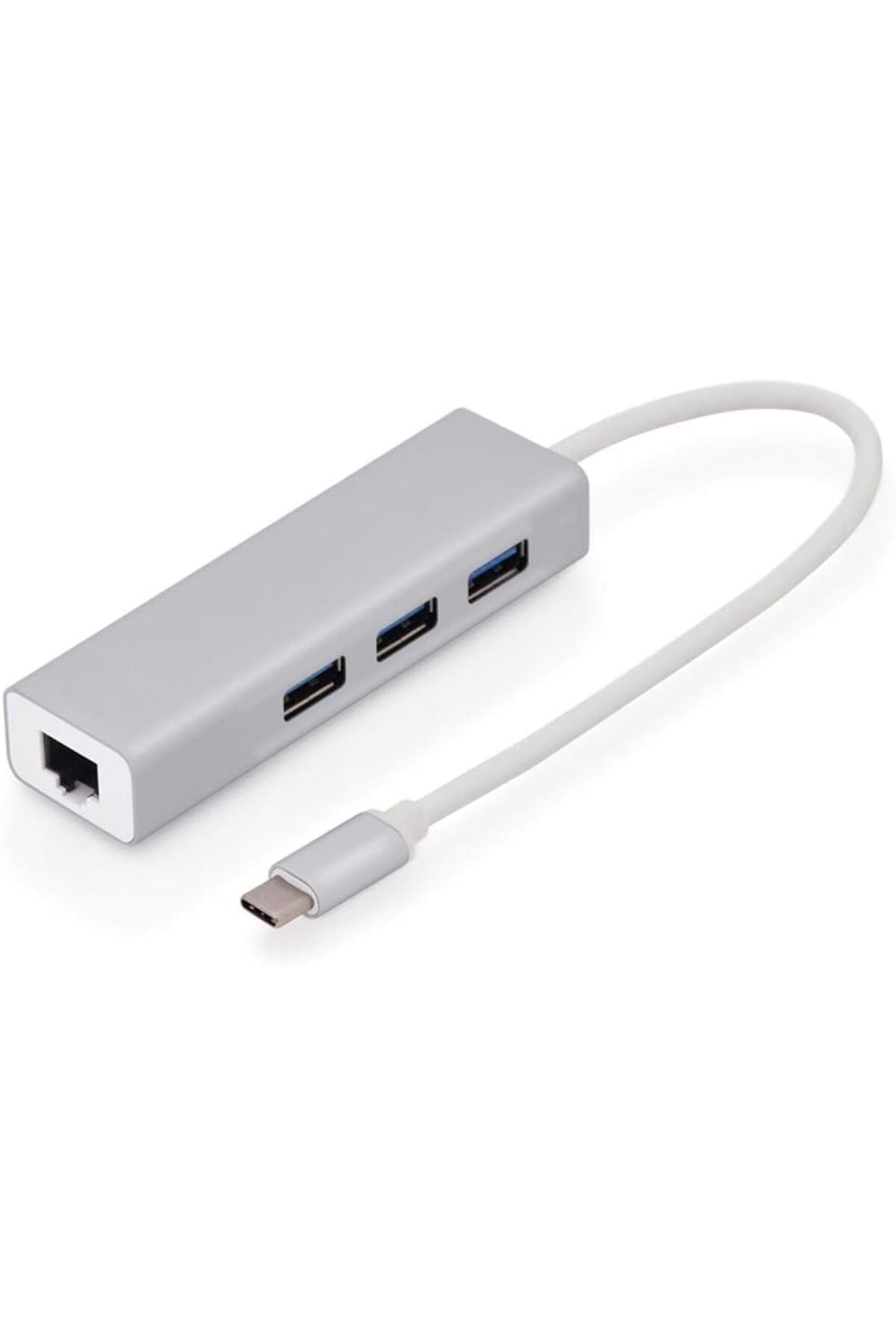 STOREMAX ysstorex Type C Ethernet 1000Mbps - 1 Gigabit RJ45 adaptör ve 3 USB bağlantı noktası 3.0 Data Hu