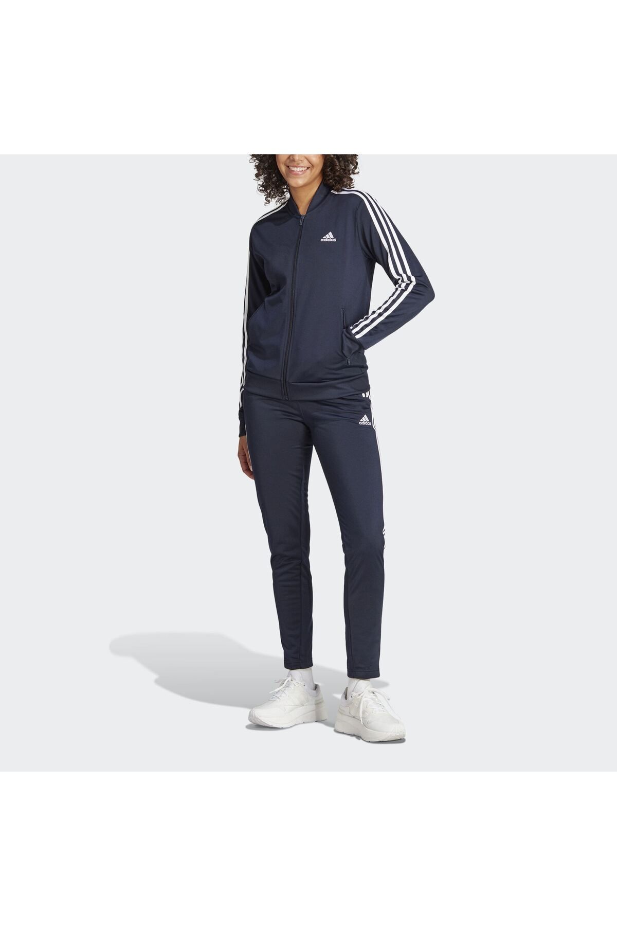 adidas-3-Striped Essentials Women's Tracksuit Set - IJ8782 1