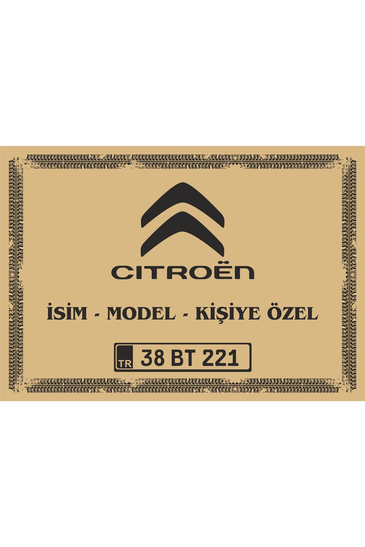 Universal Paspas Kağıdı Citroen Logo ve Kişiye Özel Baskı Yatay 100 Ad. 35X50 cm