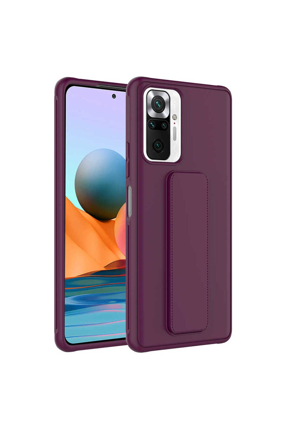 gaappy Pstand Serisi Xiaomi Redmi Note 10 Pro Mürdüm Kapak