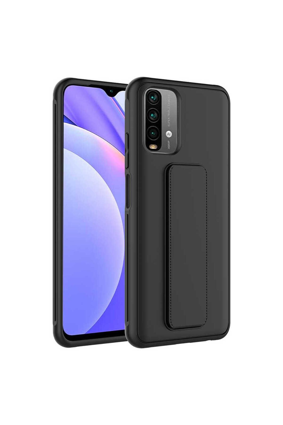 gaappy Pstand Serisi Xiaomi Redmi Note 10S Siyah Kapak