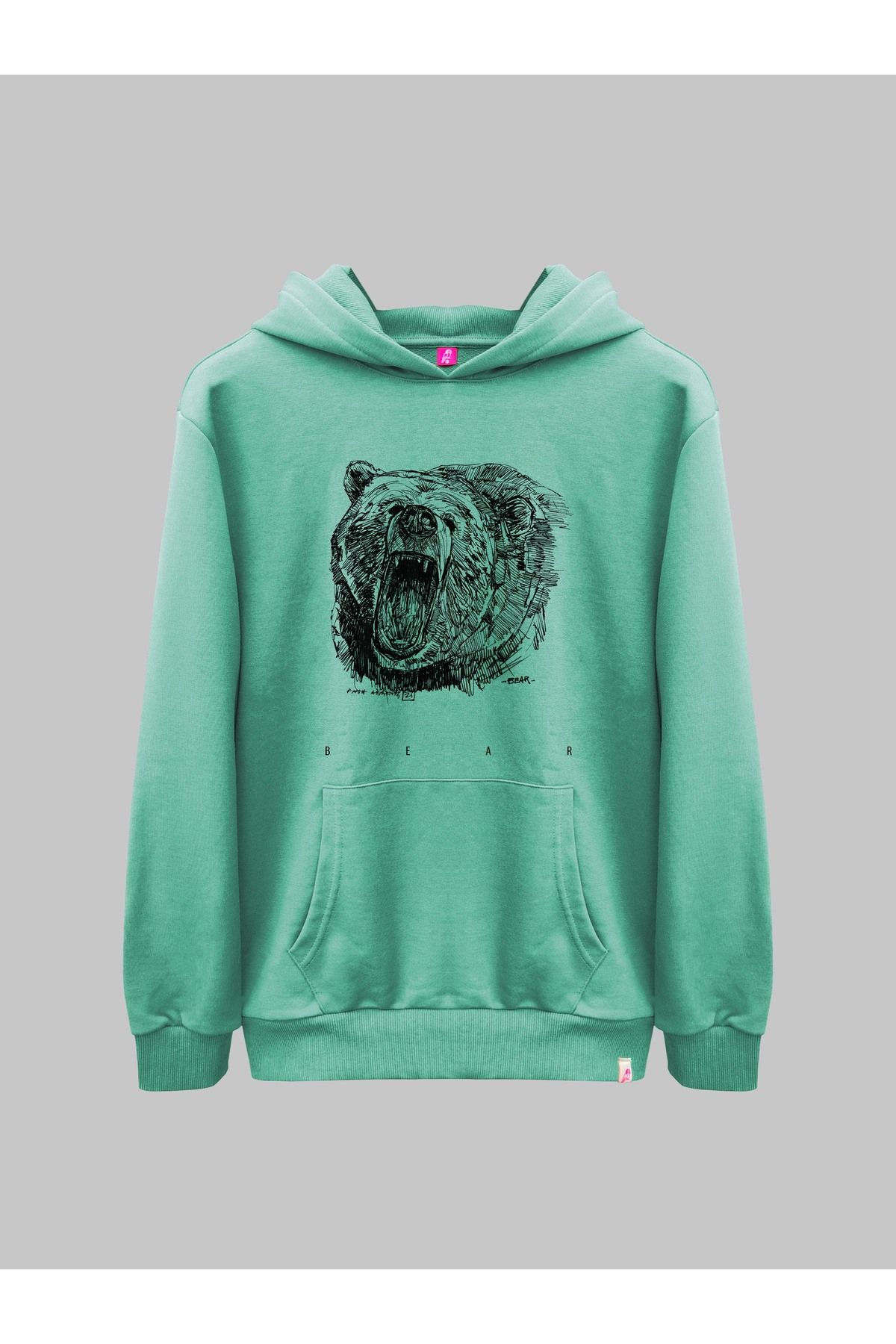 Geveze Lori Fatih Aslantaş, Vahşiliğe Çağrı Adlı Hoodie Mint Yeşili unisex