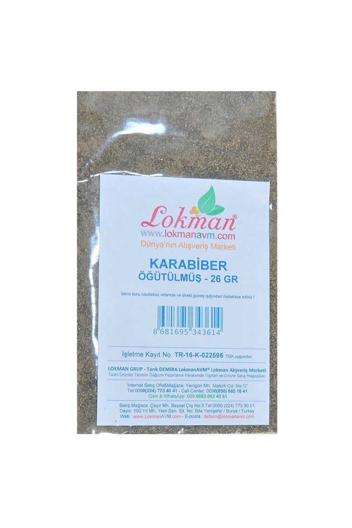 KTYRA52 Karabiber Doğal Öğütülmüş Saf 26 Gr Paket