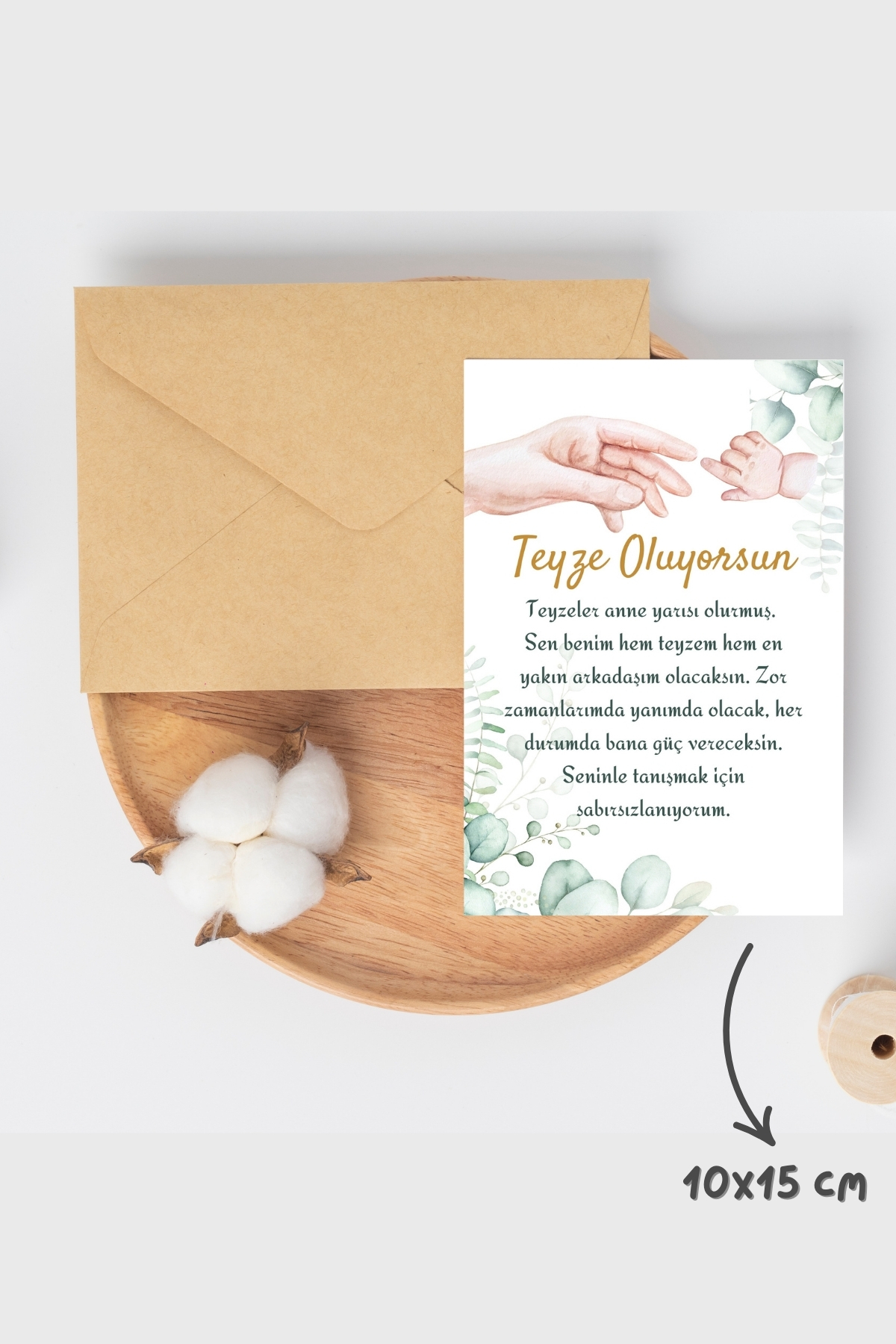 Metranya Teyze Oluyorsun Müjde Kartı Hamilelik Hatıra Anı Kart Bebek Hediyelik Yenidoğan Fotoğraf Çekim Kartı fotoğrafı 2 (önizleme)