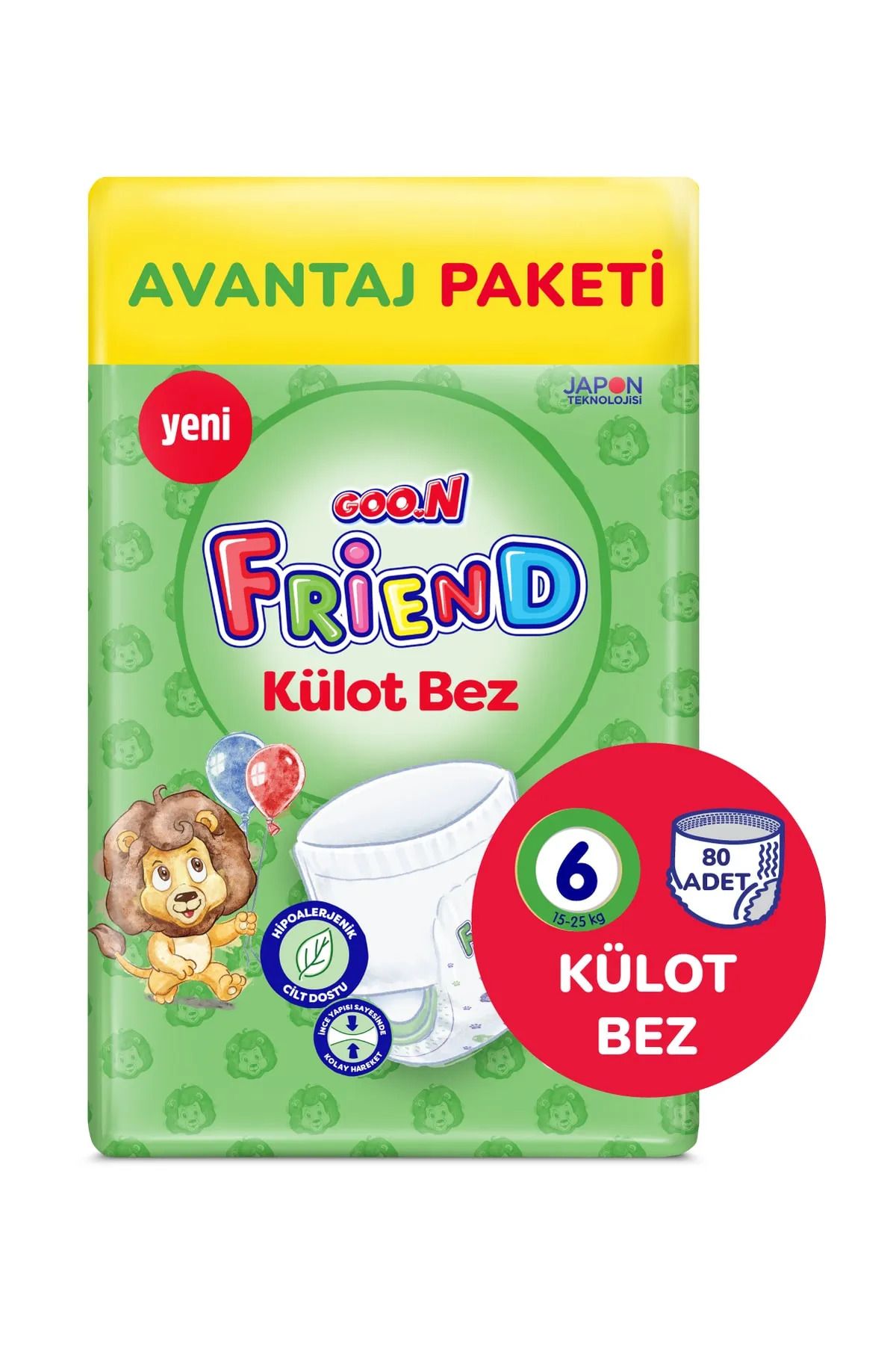 Goo.n Goon Frıend Basıc Kulot 6 Jum (80 adet 15-25kg)