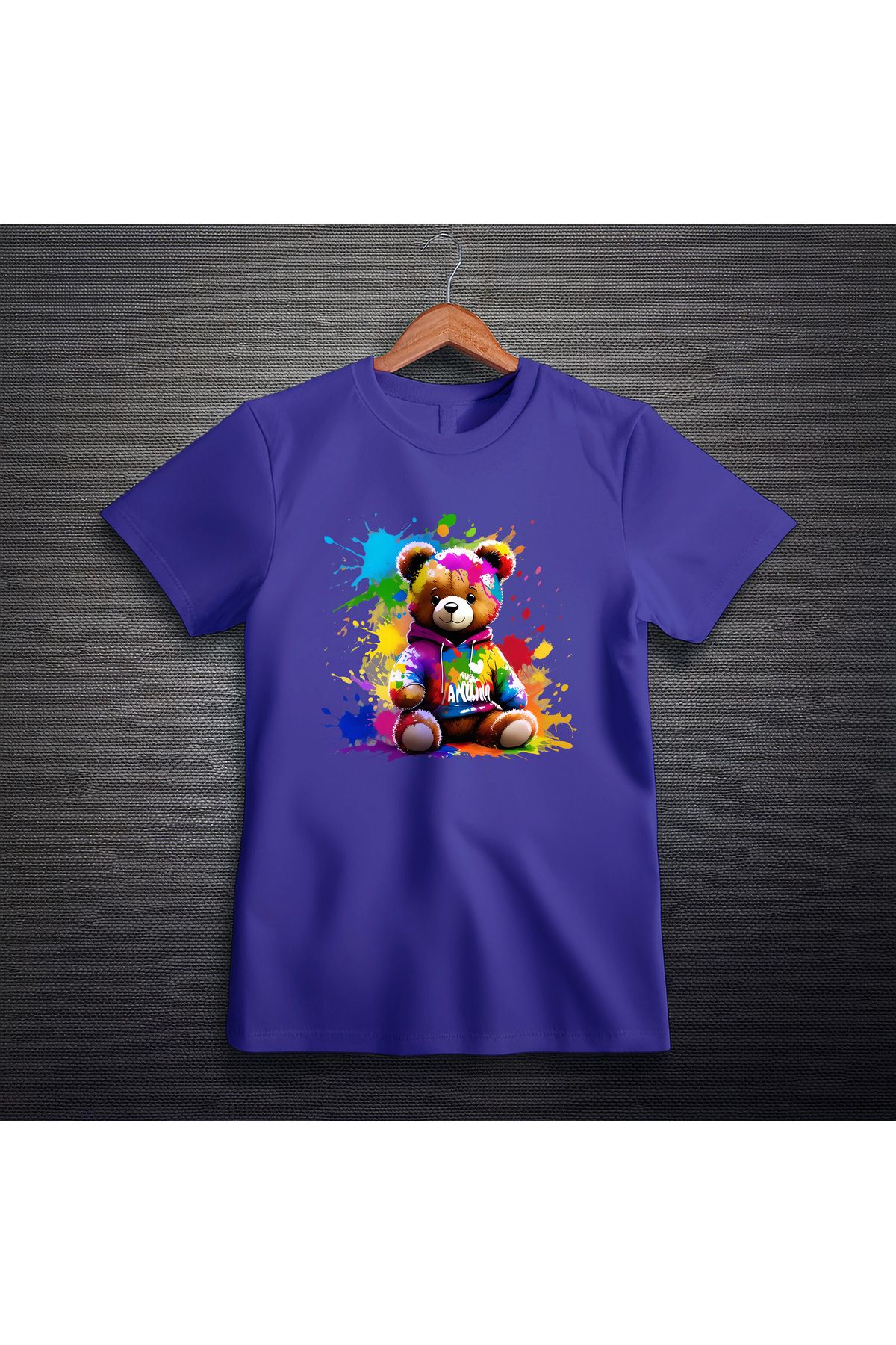 Ozzy Unisex Teddy Bear Desen 2 Dijital Baskılı Tshirt