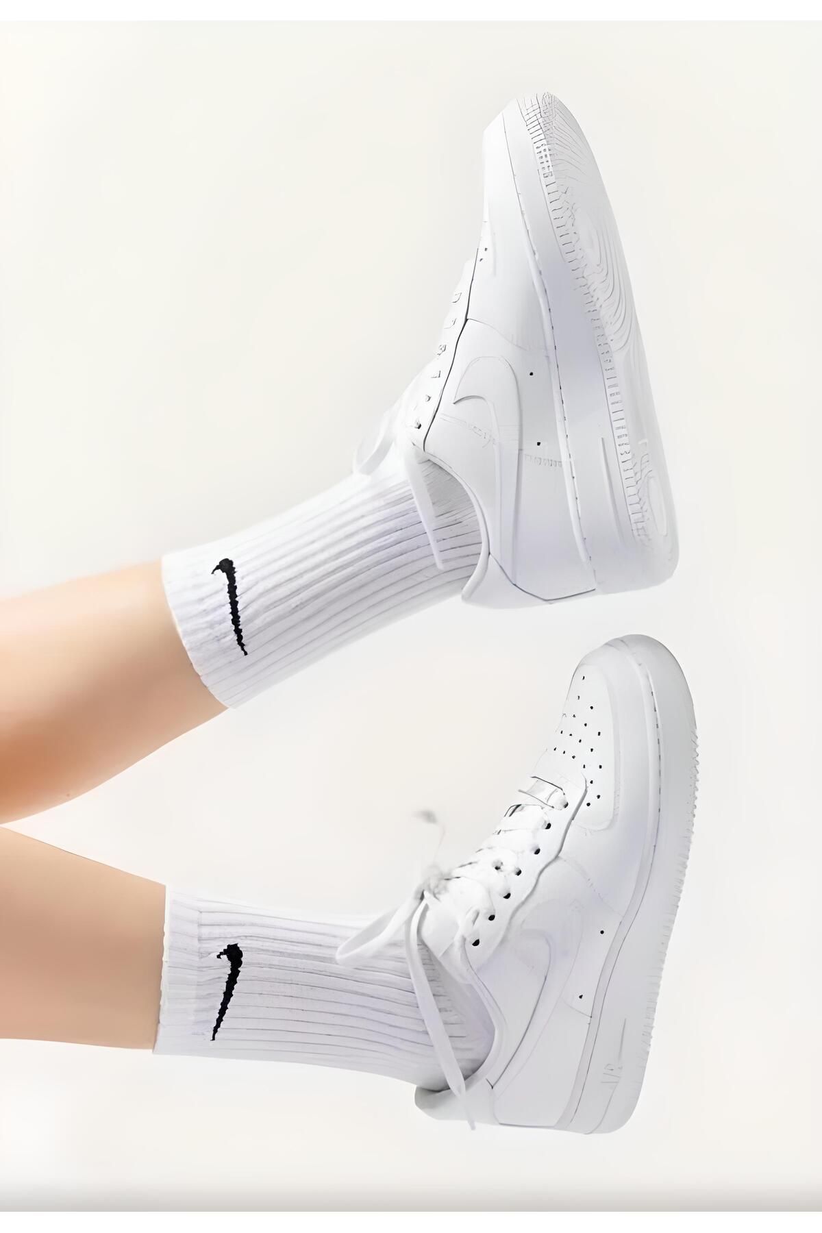 Ballet Socks 6 Çift Beyaz Premium Tenis Çorap (%100 Pamuk)