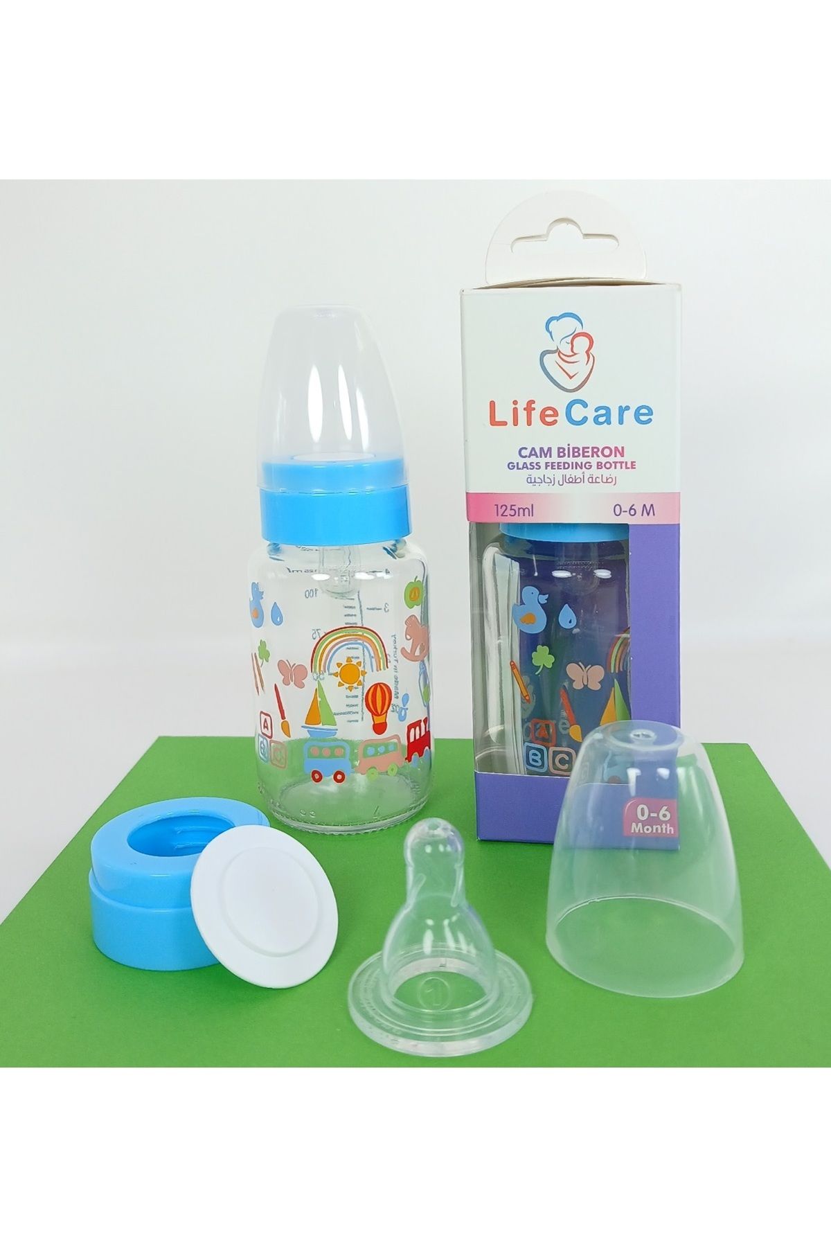 Life Care Cam Biberon 125ml mavi