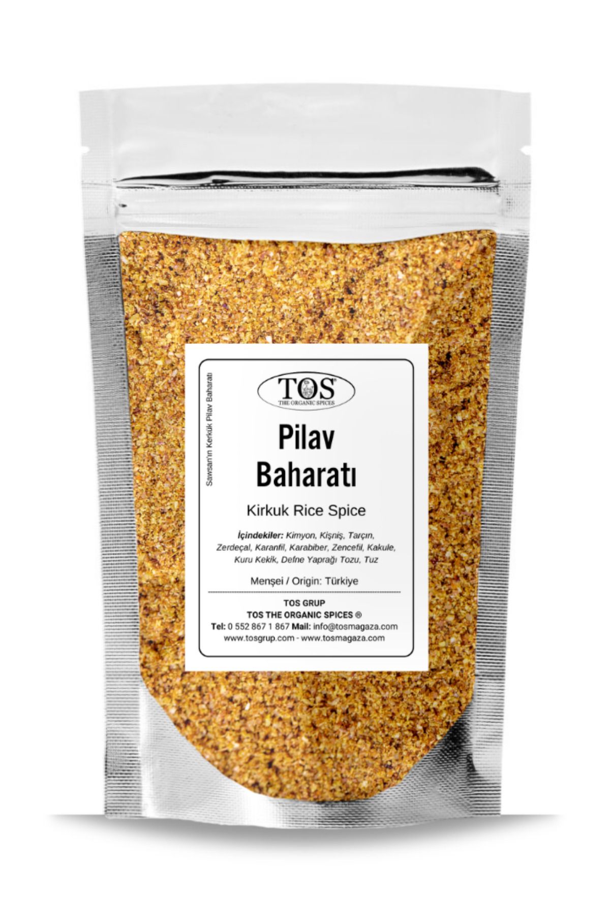 TOS The Organic Spices Sawsan'ın Kerkük Pilav Baharatı 500 gr Sawsan's Kirkuk Rice Spice