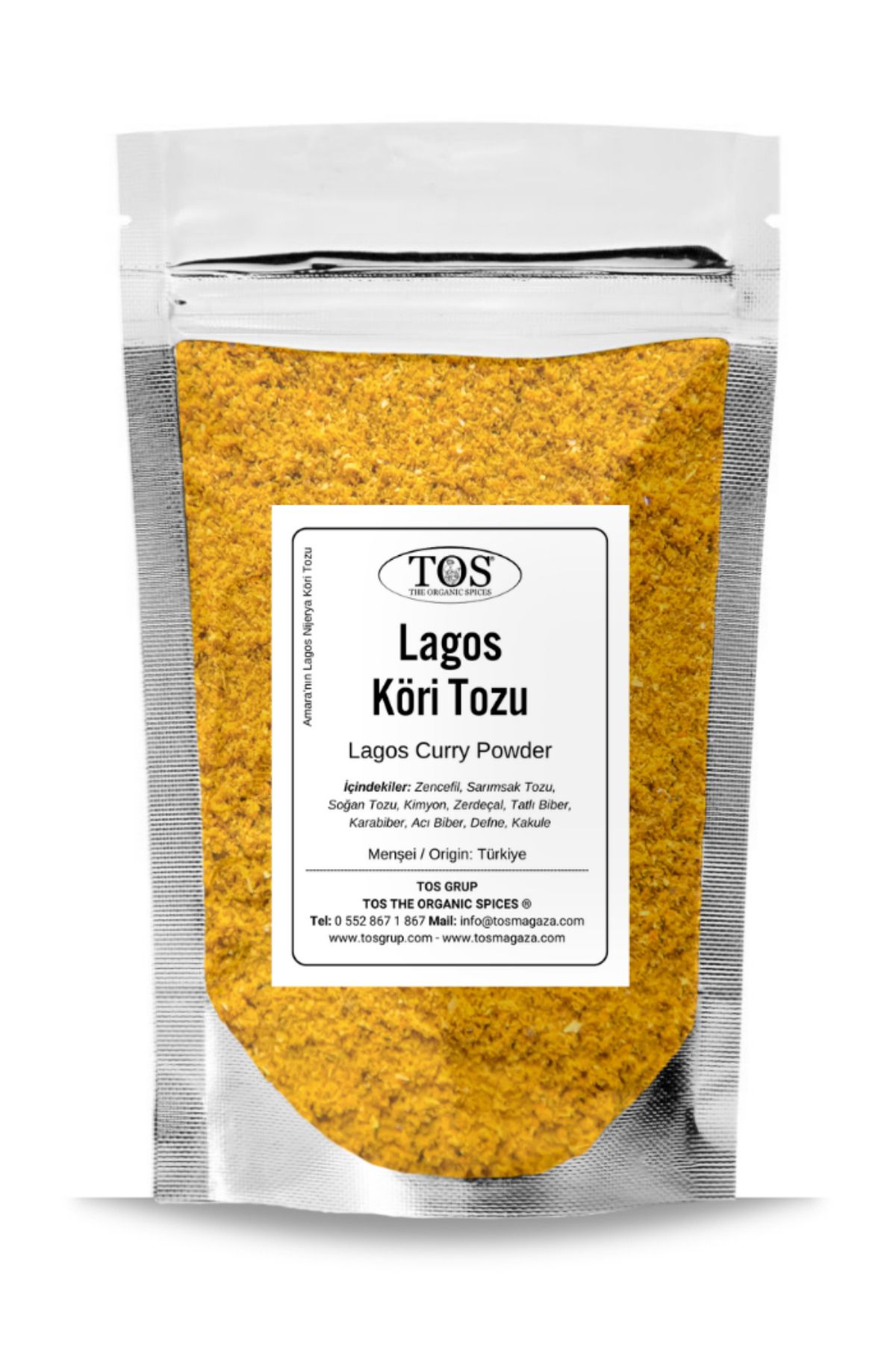 TOS The Organic Spices Amara'nın Lagos Nijerya Köri Tozu 250 gr Amara's Lagos Nigerian Curry Powder