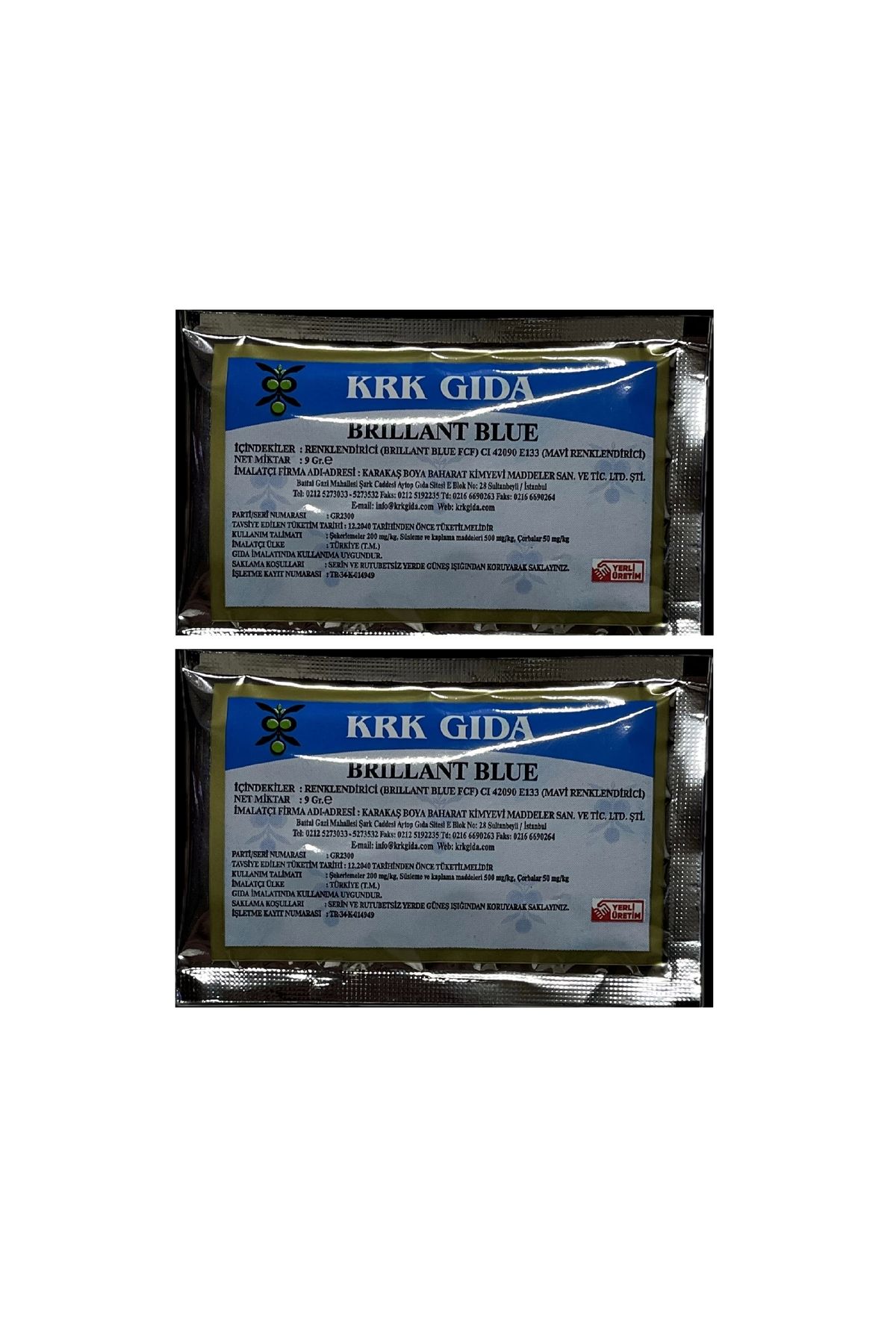 Krk Gıda-Powder Blue Food Dye - 9 Gr 2 Colorants 1