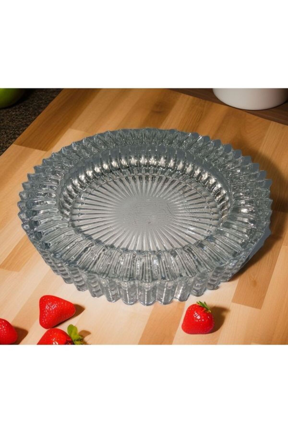 Hanks Home Büyük Kristal Lüx Cam Kül Tablası – 1 Adet | Şık ve Zarif Tasarım (14x3 cm)