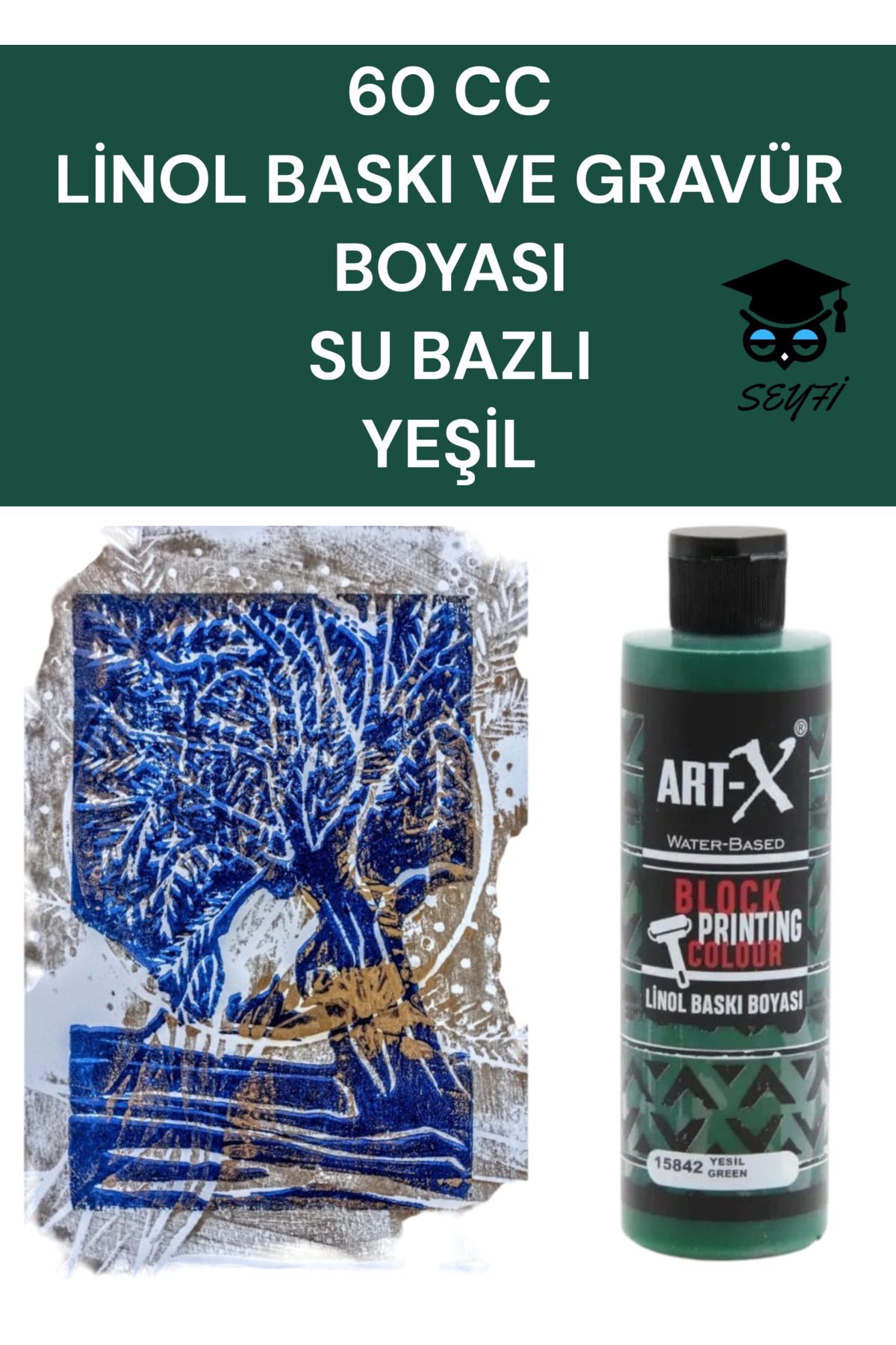 SEYFİKİRTASİYE 60 CC LİNOL BASKI VE GRAVÜR BOYASI SU BAZLI