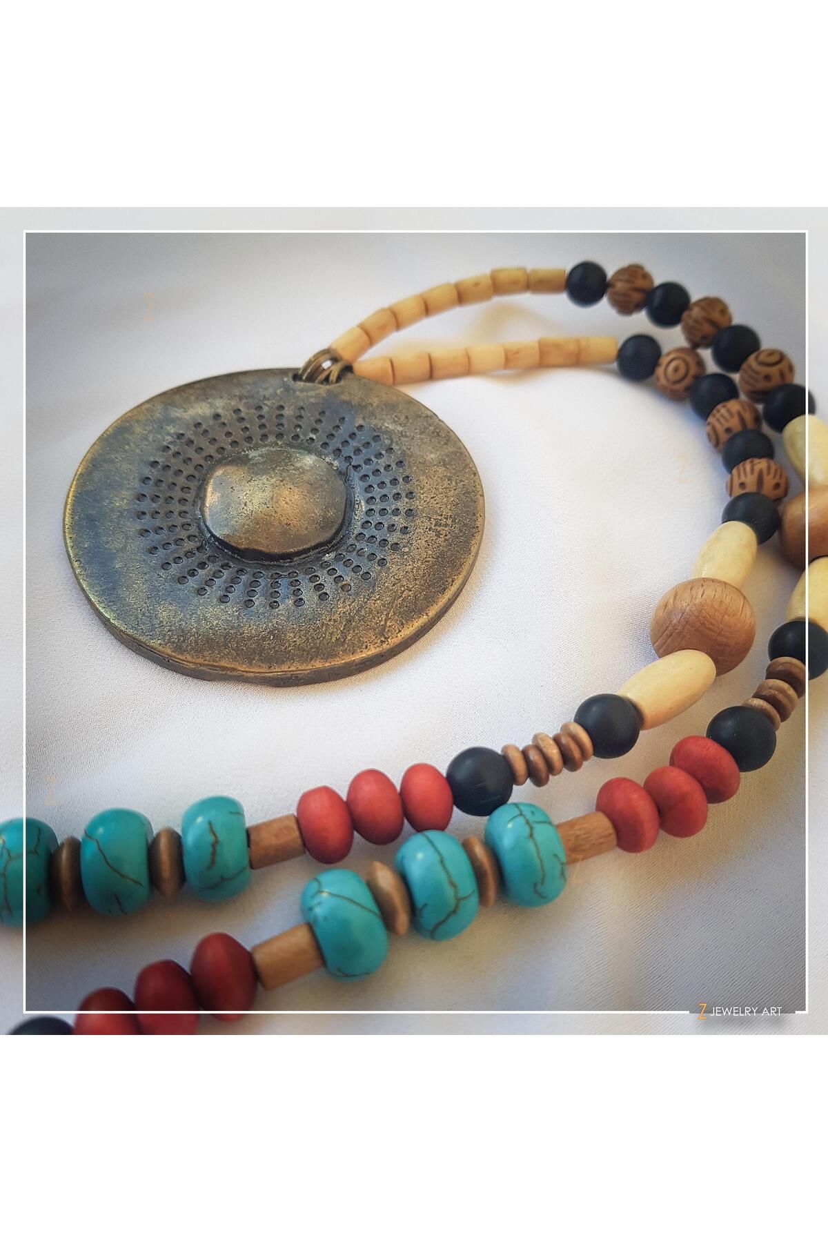 Z Jewelry Design-Ethnic Authentic Bohemian Natural Stone Nepal Necklace 4