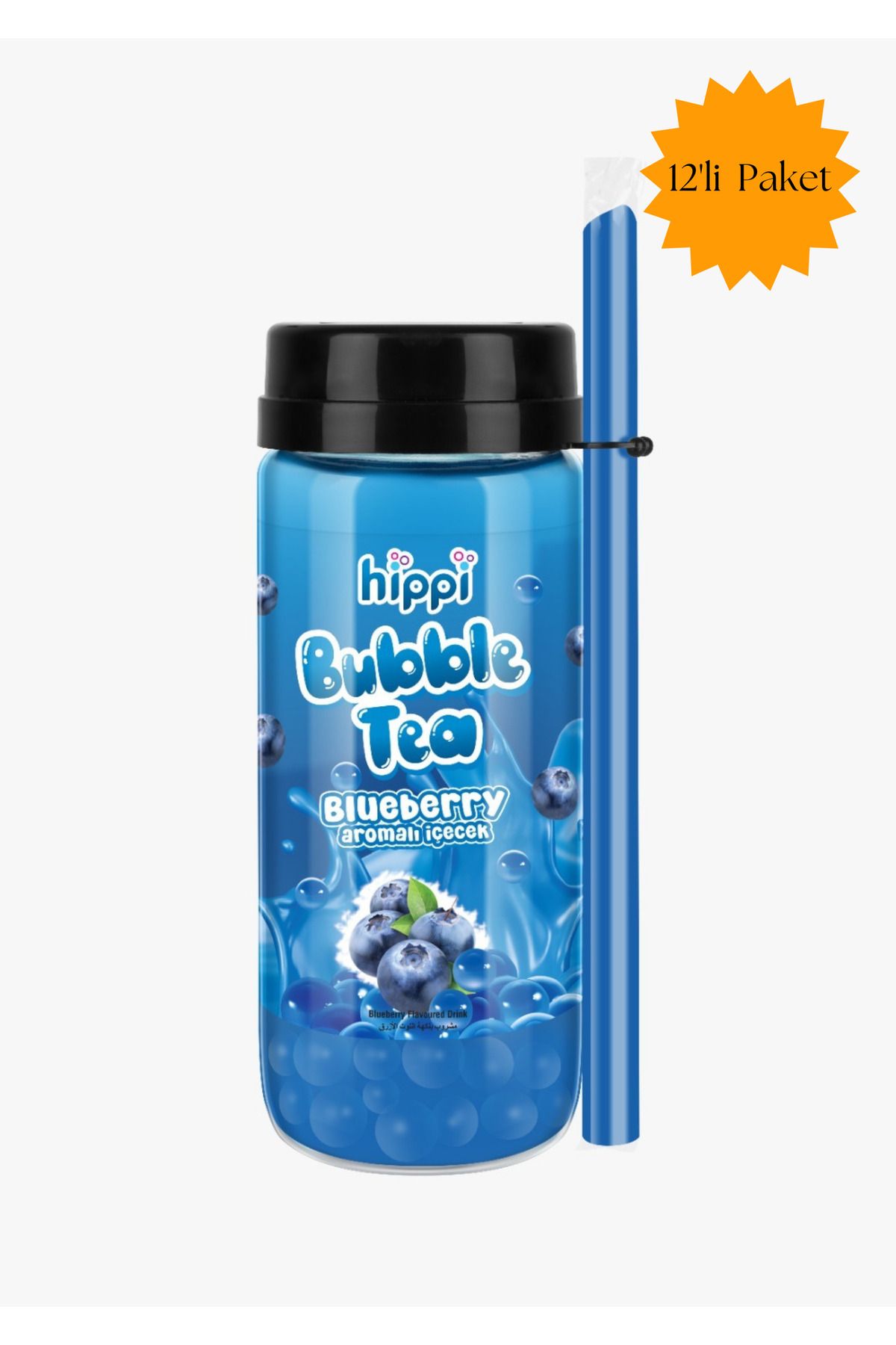 Bubble HİPPİ BUBBLE TEA BLUEBERRY AROMALI İÇECEK 350 CC