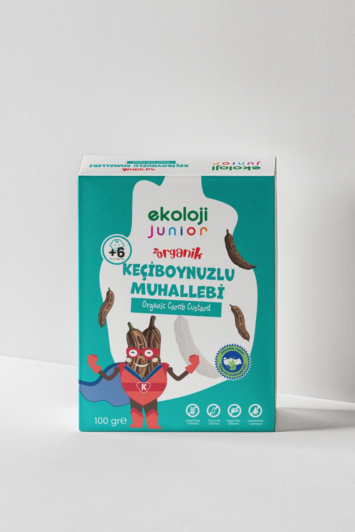 Ekoloji Junior Organik Glutensiz Bebek Muhallebi Keçiboynuzlu 100 Gr