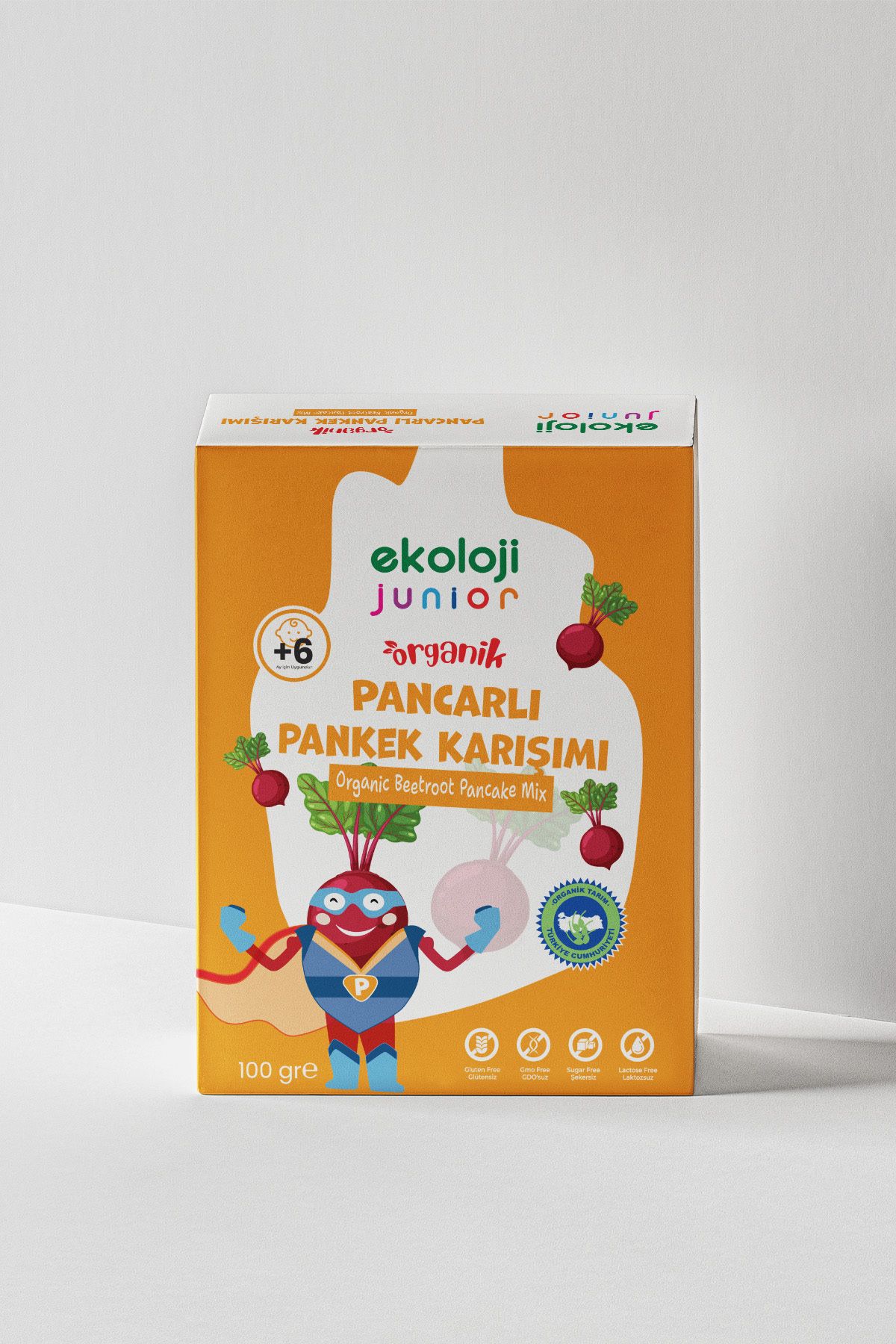 Ekoloji Junior Organik Glutensiz Bebek Pankek Karışımı Pancarlı 100 Gr