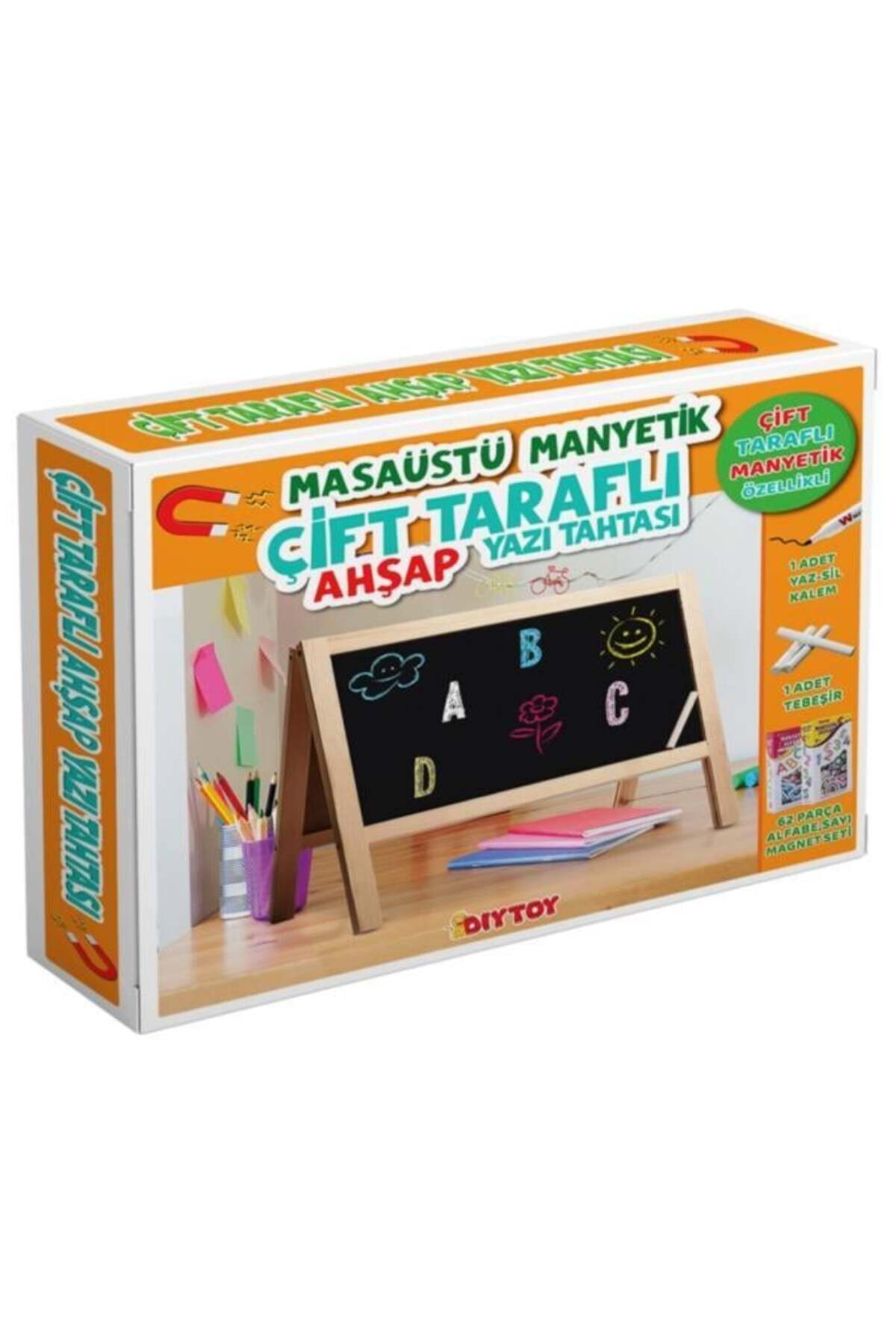 Diytoy-Table Top Magnetic Double Sided Wooden Children's Writing Board 4