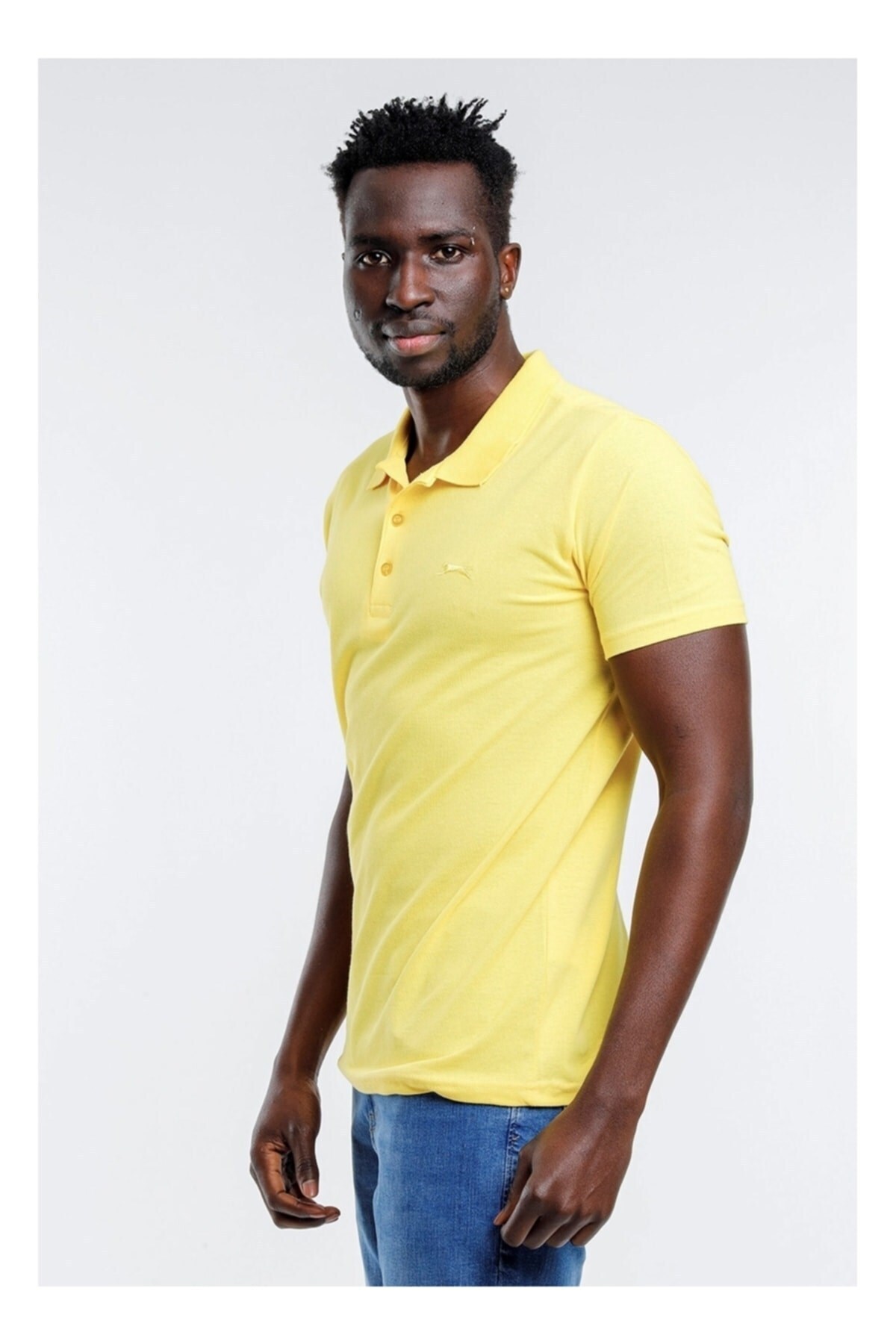 Slazenger-Men's Yellow Short Sleeve T-Shirt 5